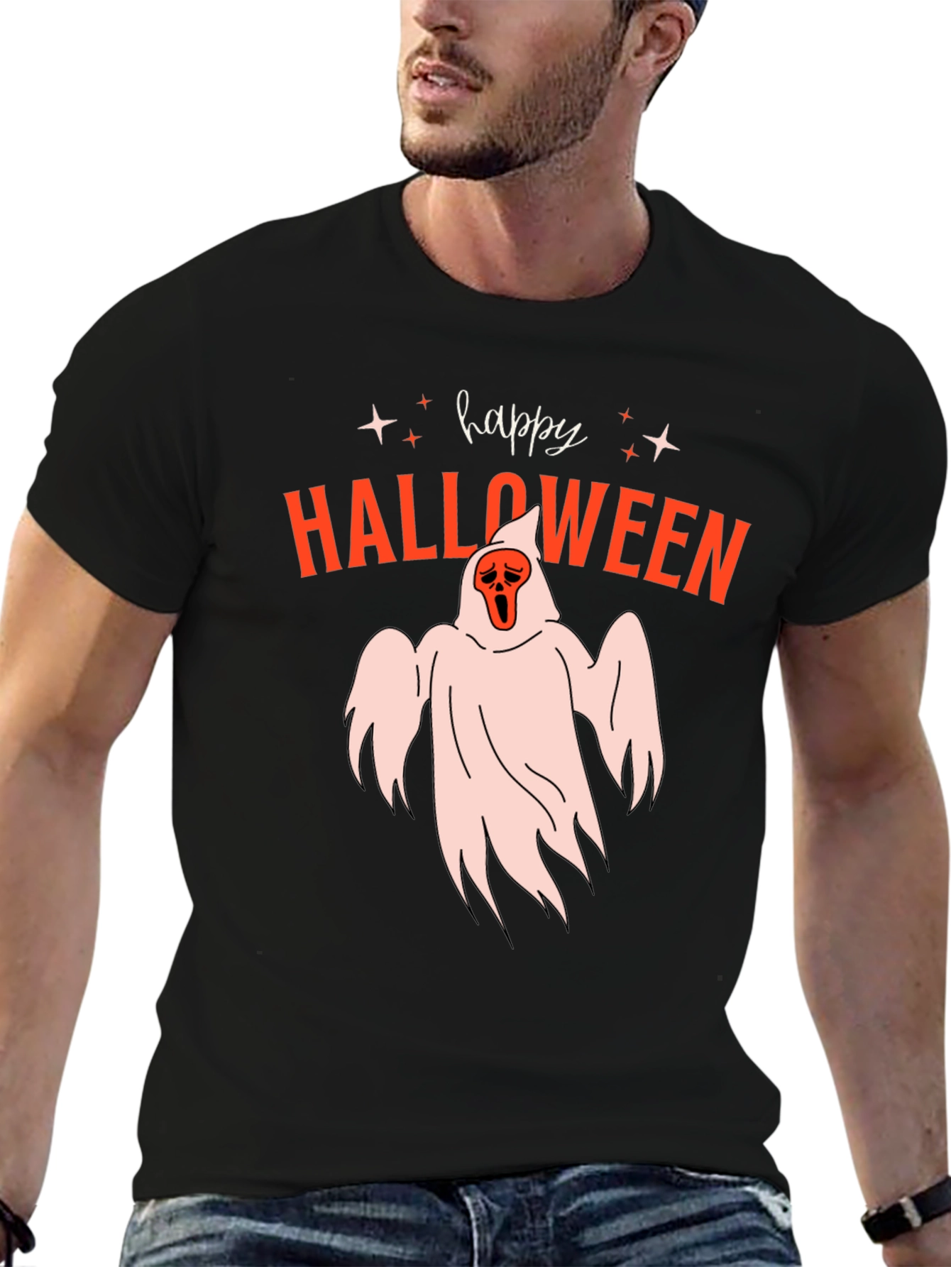 Happy Halloween Ghost Graphic Tee