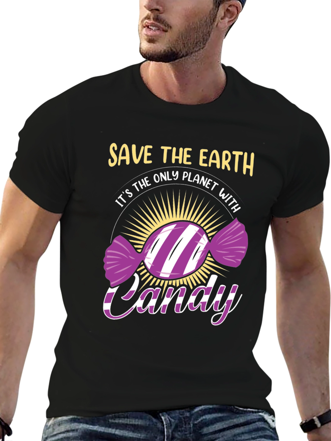 Save The Earth Candy T-Shirt - Eco-Friendly Novelty Tee
