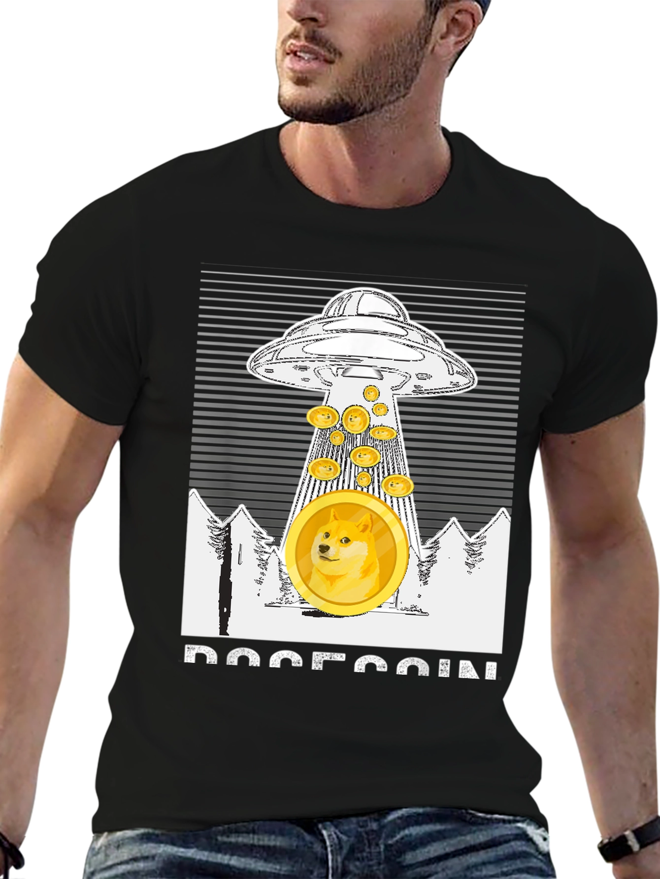 Dogecoin UFO T-Shirt - Crypto Meme Apparel