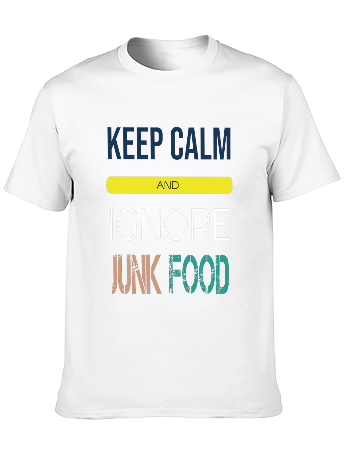 Keep Calm Ignore Junk Food Black Tee