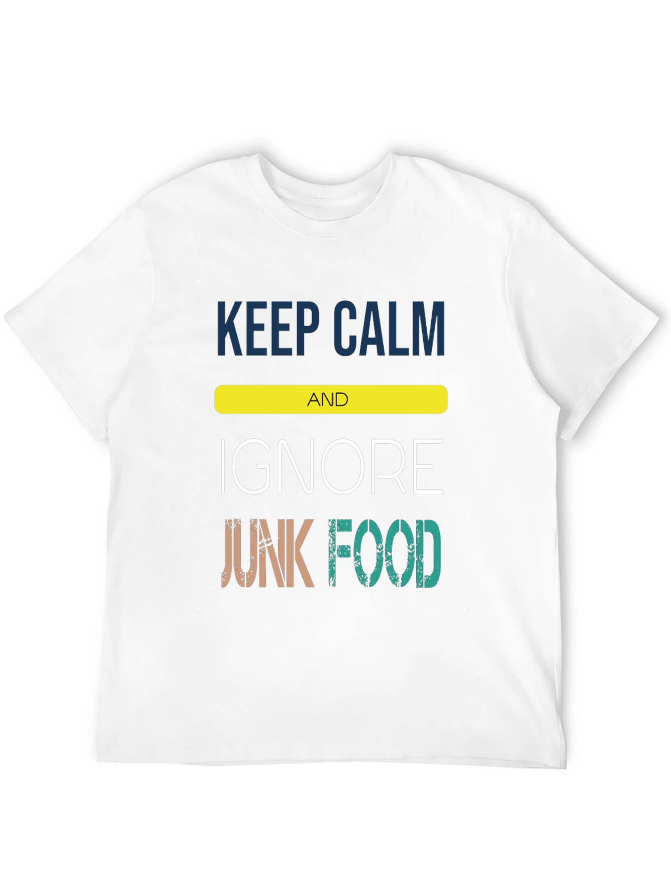 Keep Calm Ignore Junk Food Black Tee