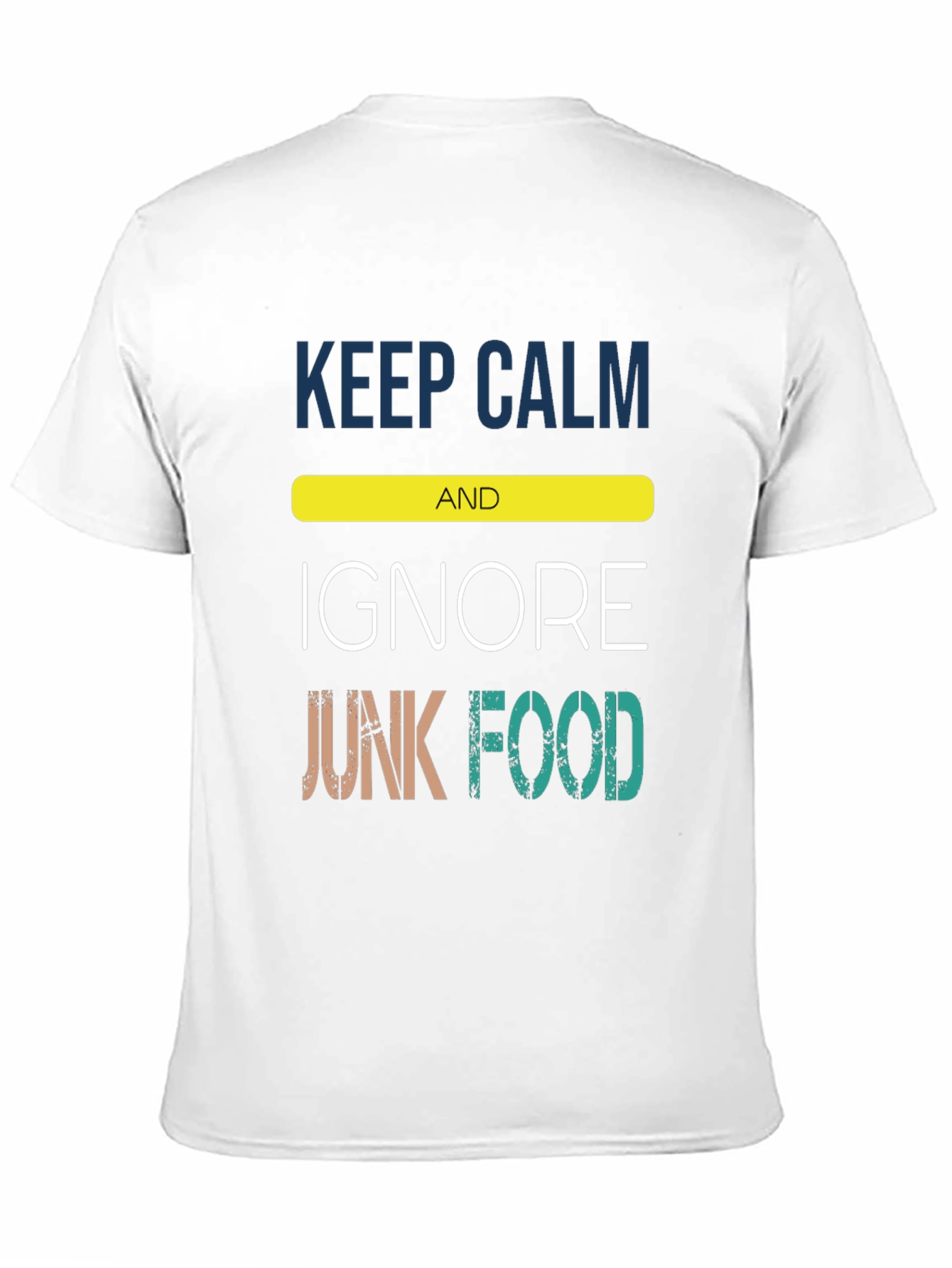 Keep Calm Ignore Junk Food Black Tee