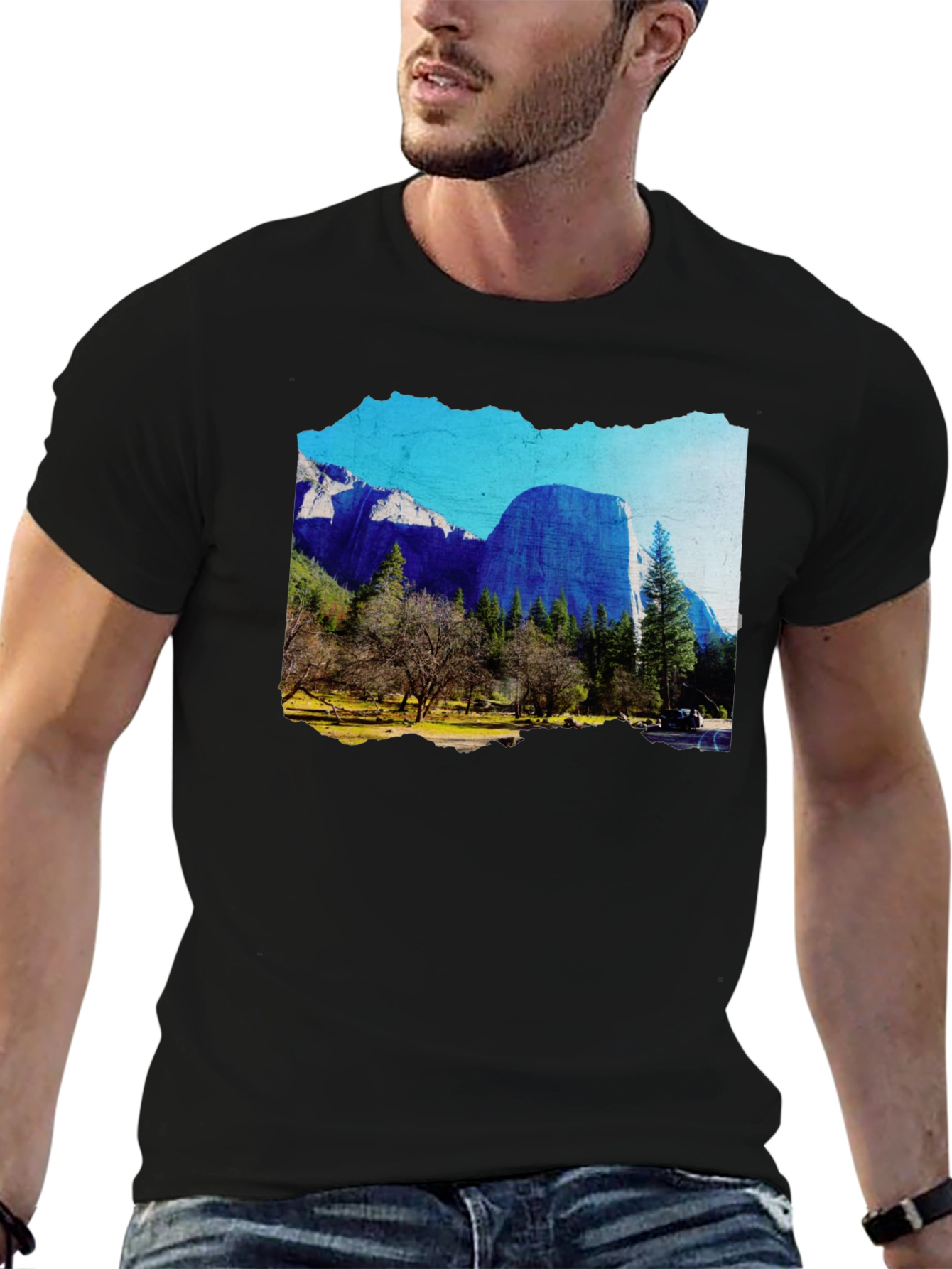 Mountain Graphic Tee - Scenic Black T-Shirt