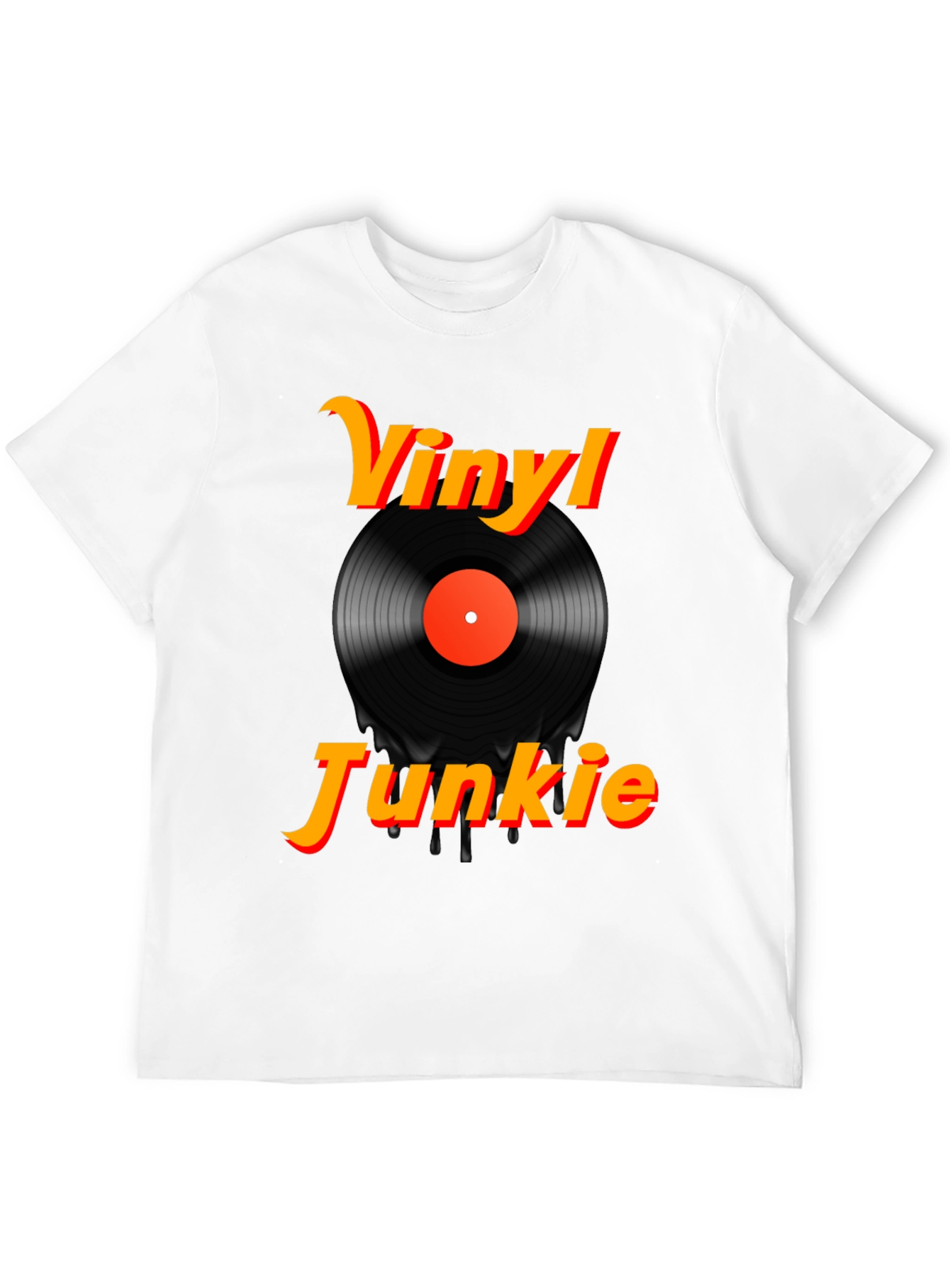 Vinyl Junkie Black Graphic Tee