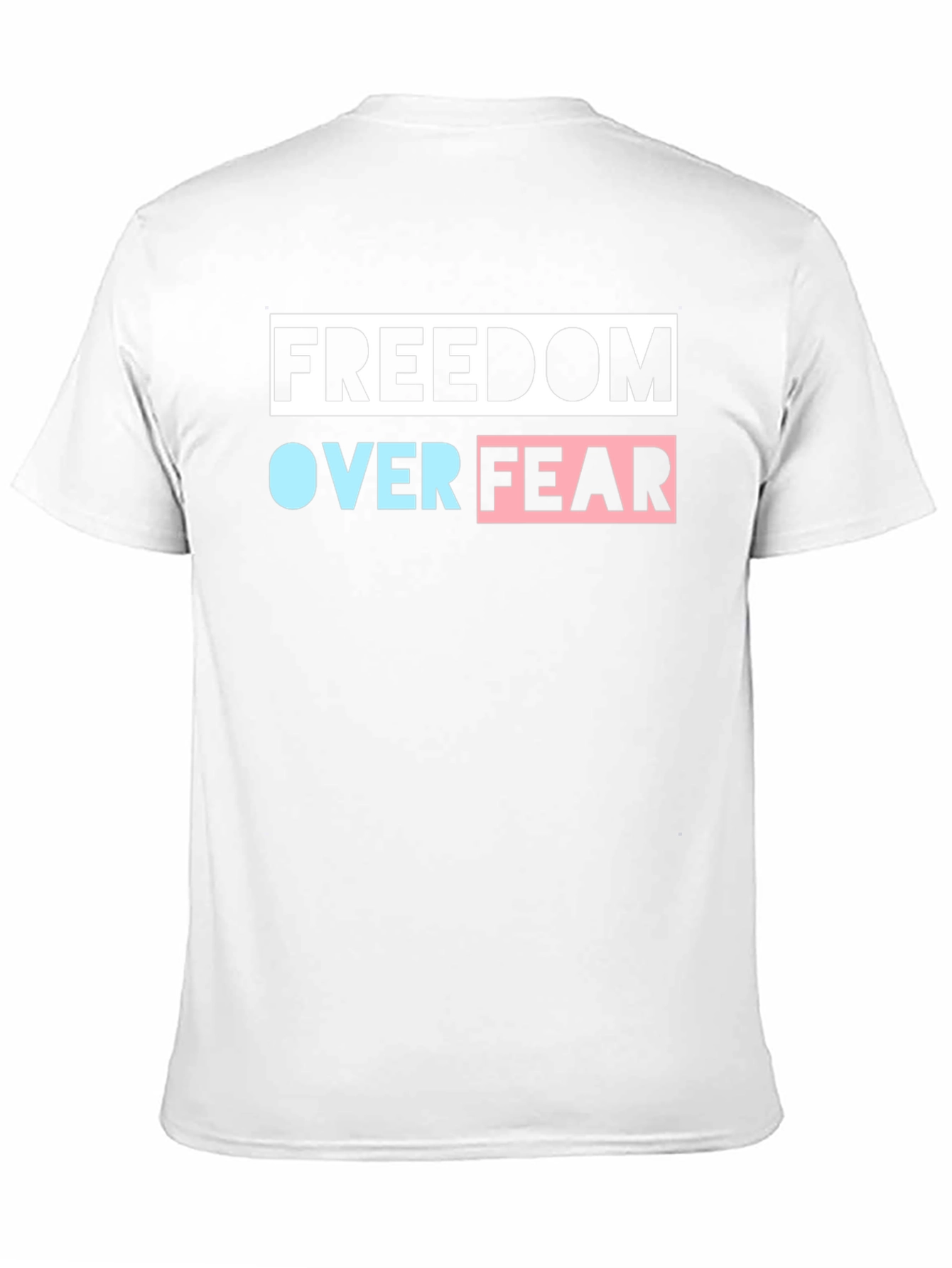 Freedom Over Fear Graphic Tee - Black Cotton Blend