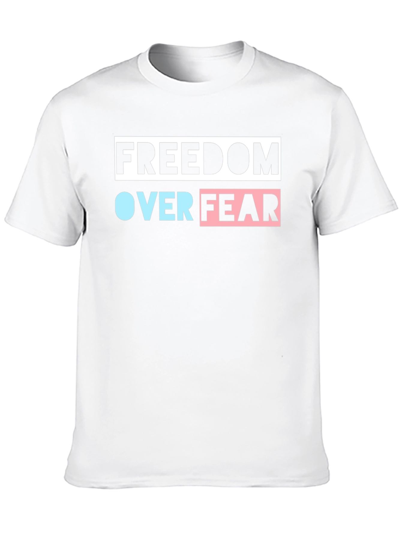 Freedom Over Fear Graphic Tee - Black Cotton Blend