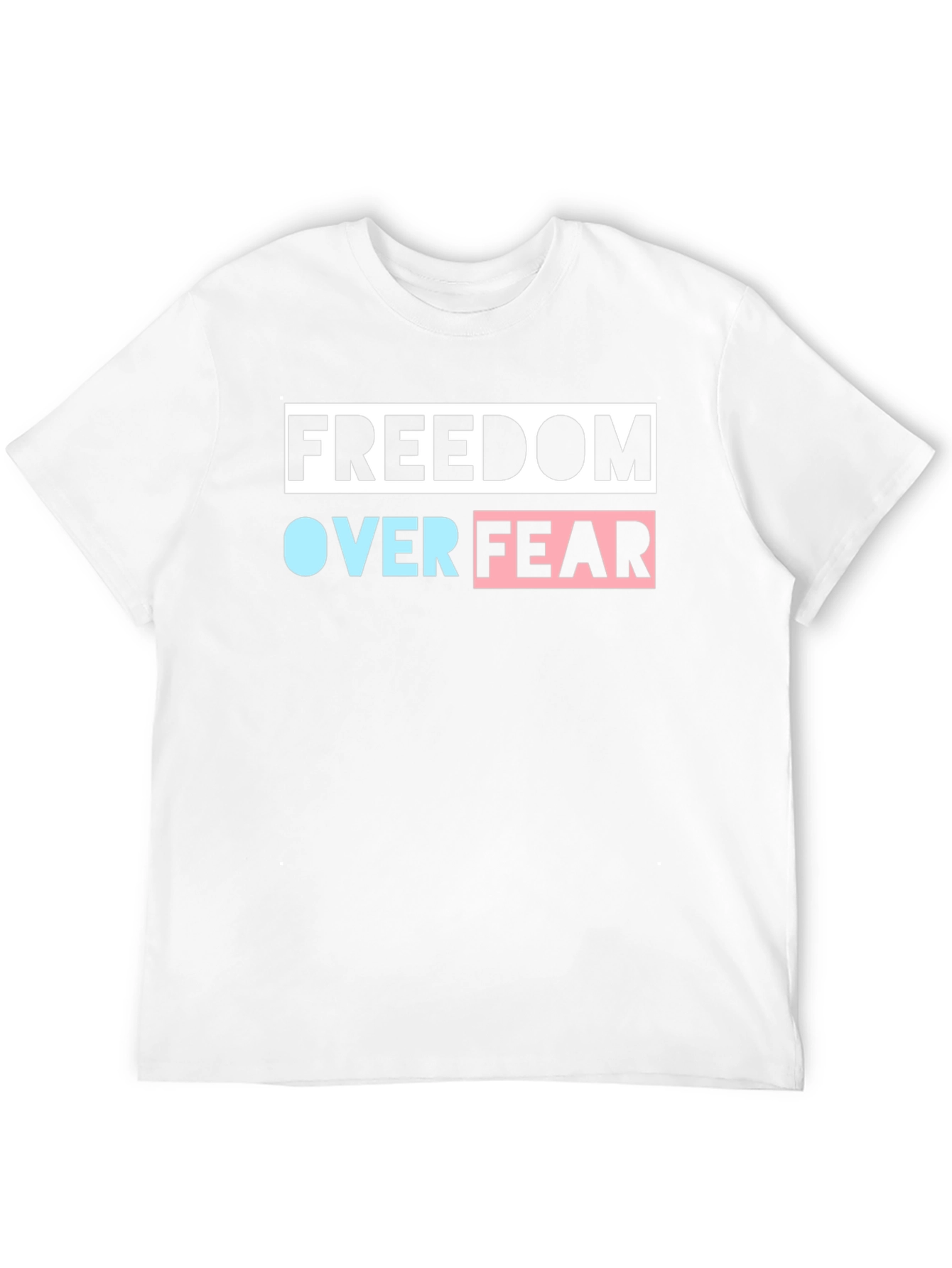 Freedom Over Fear Graphic Tee - Black Cotton Blend