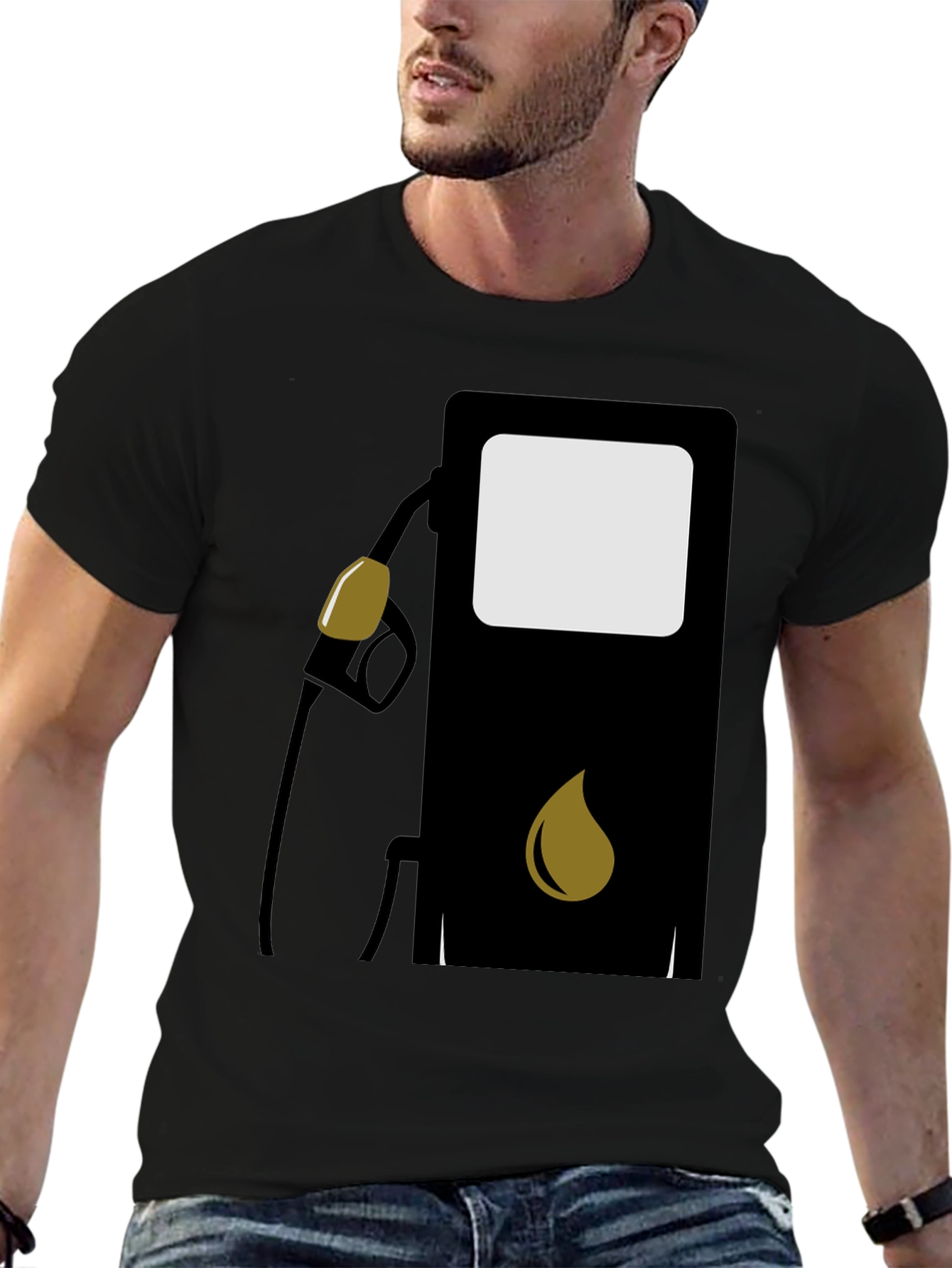 Gas Pump T-Shirt - Black Graphic Tee