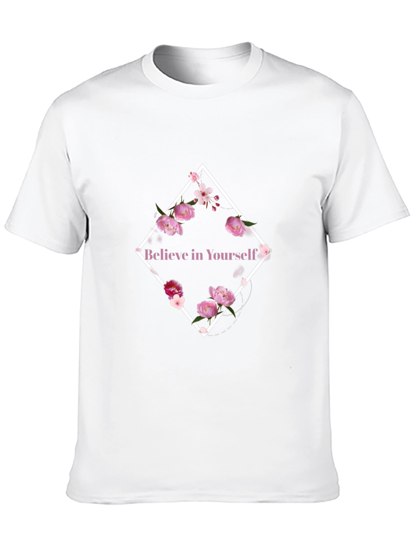 Believe in Yourself Floral Graphic T-Shirt