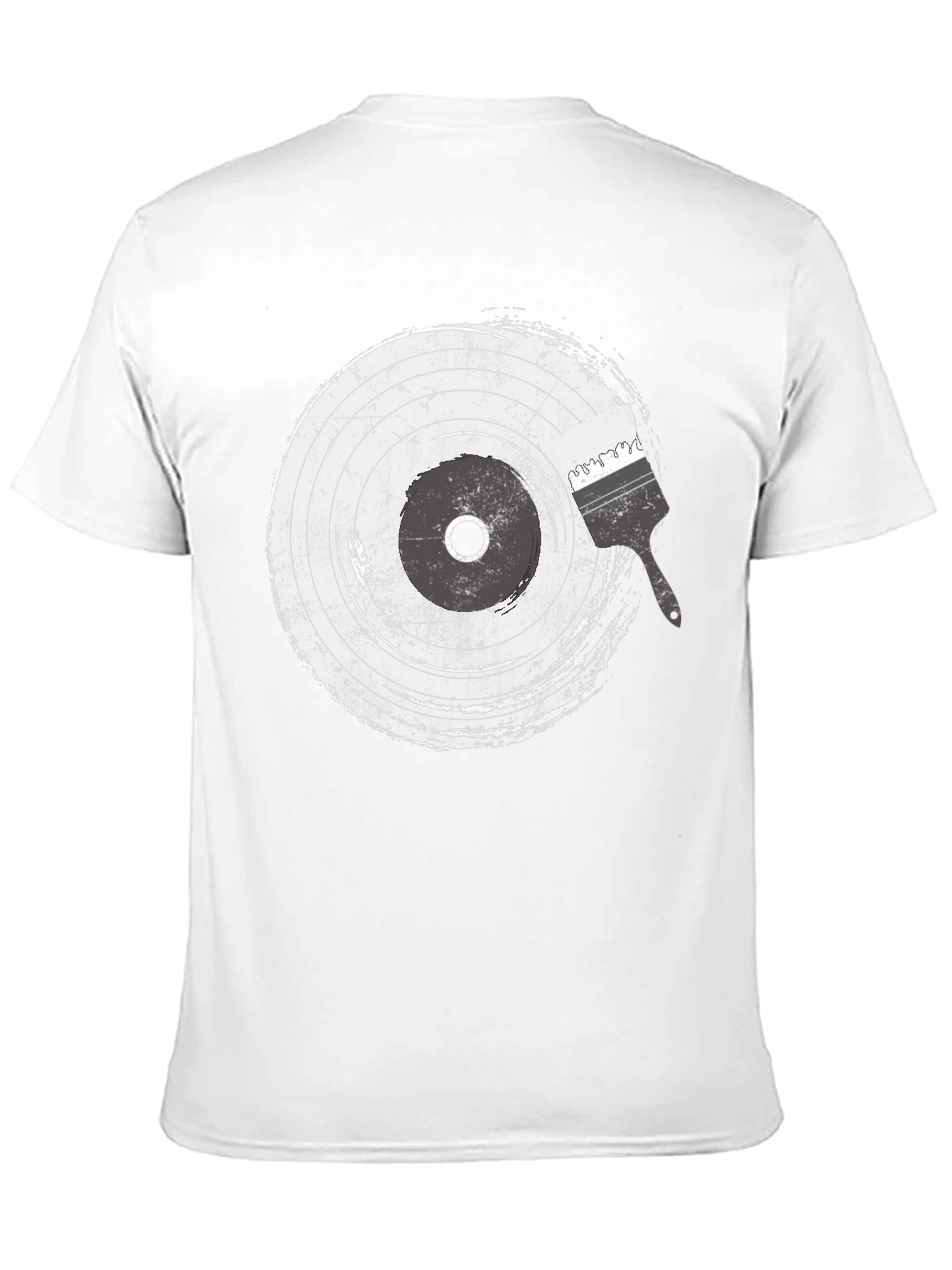Vinyl Record Brush Stroke Graphic T-Shirt