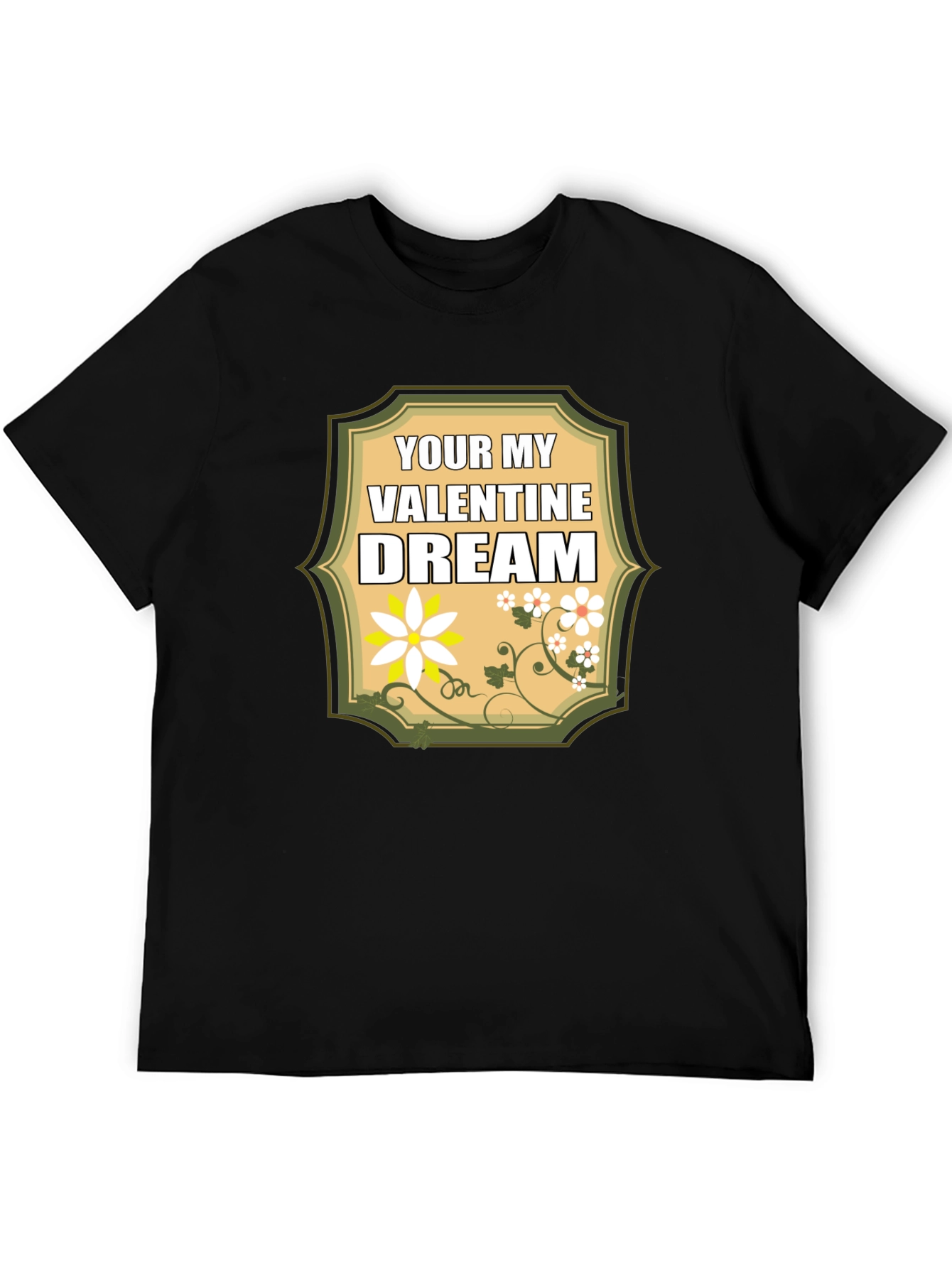 Valentine Dream T-Shirt: Floral Heartfelt Design