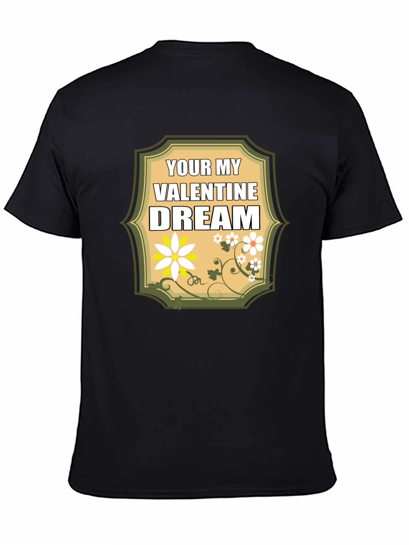 Valentine Dream T-Shirt: Floral Heartfelt Design