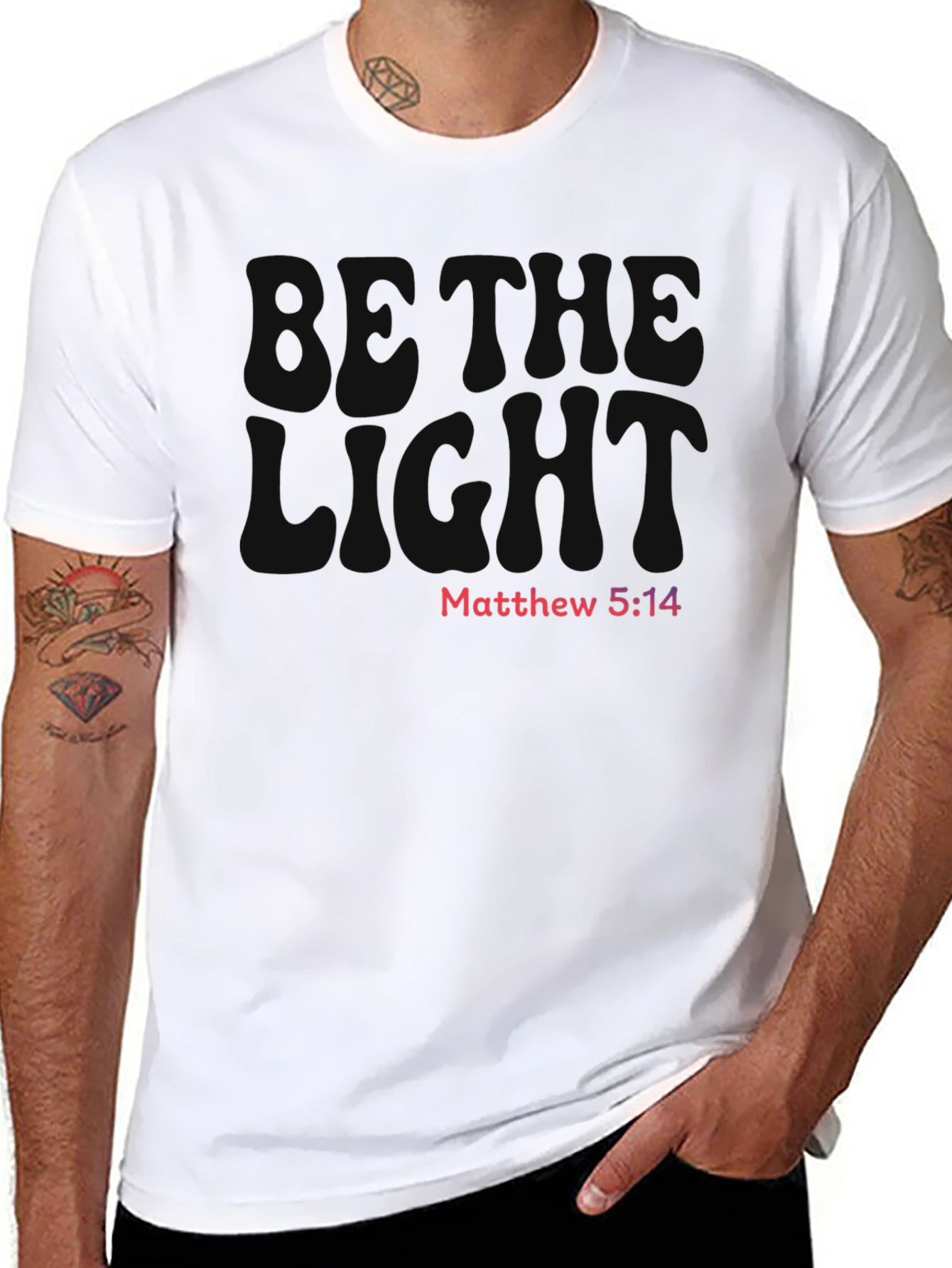 Be the Light Christian Graphic Tee