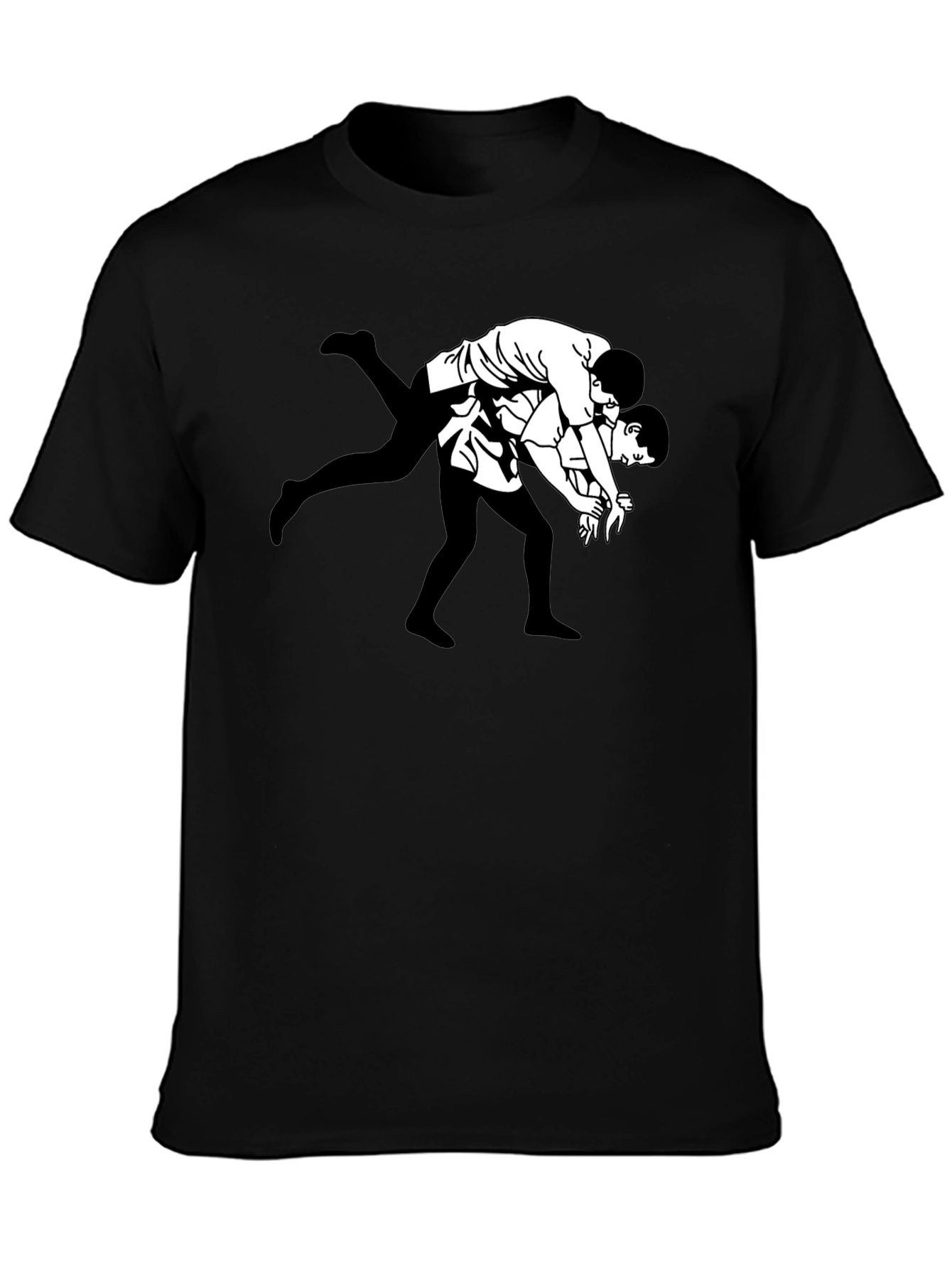 Wrestling Graphic Tee - Black