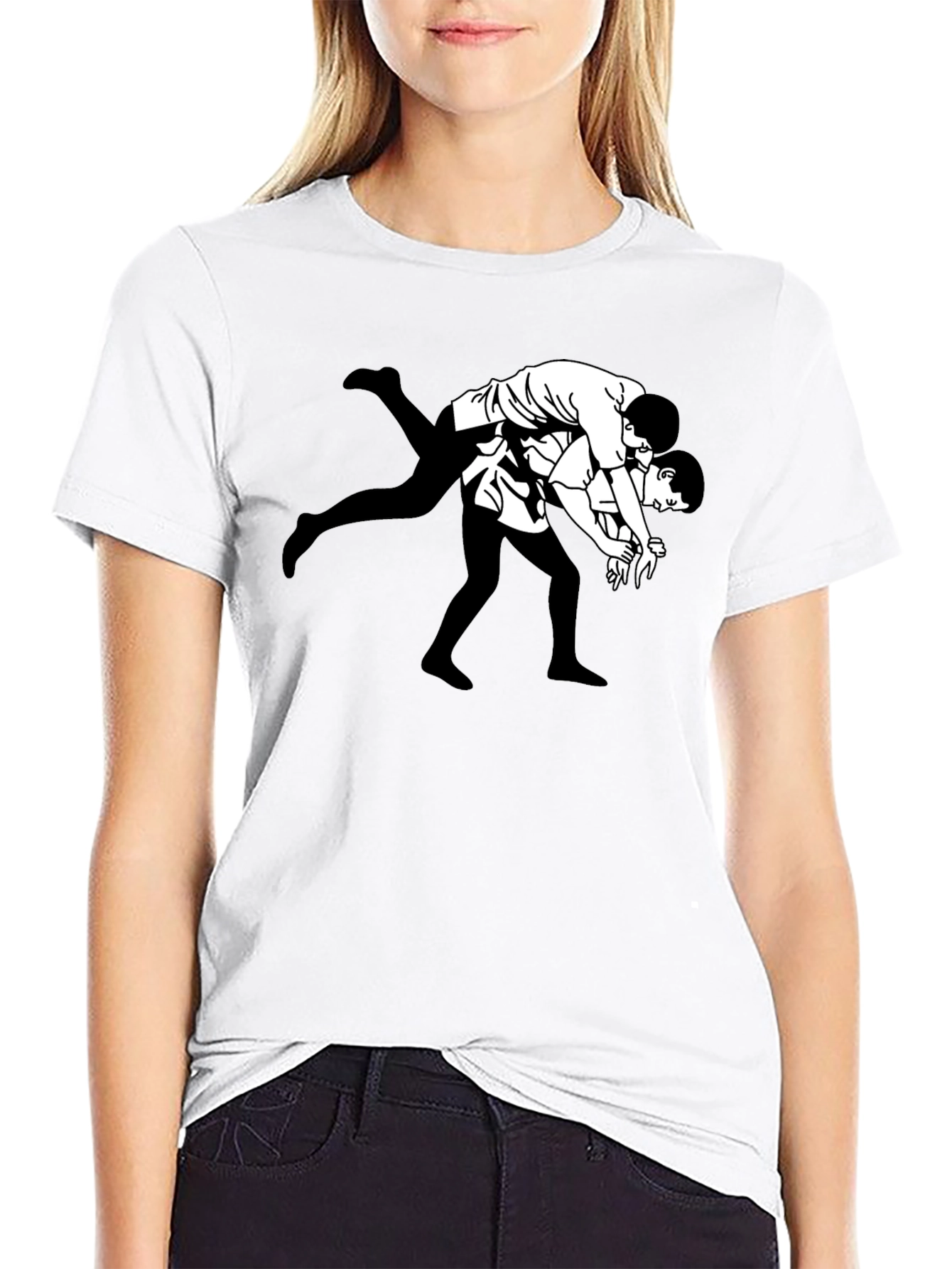 Wrestling Graphic Tee - Black