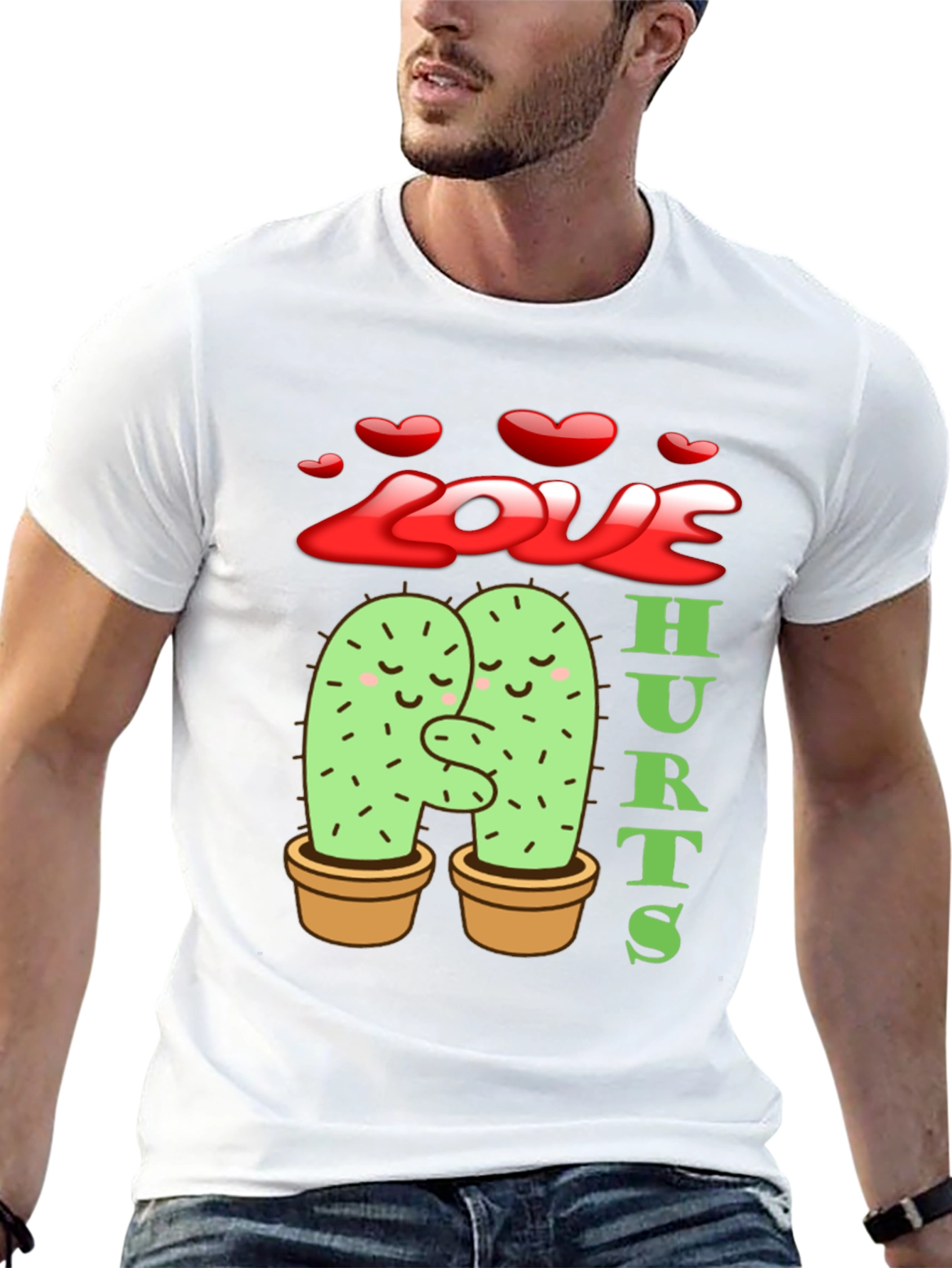 Love Hurts Cactus Graphic T-Shirt