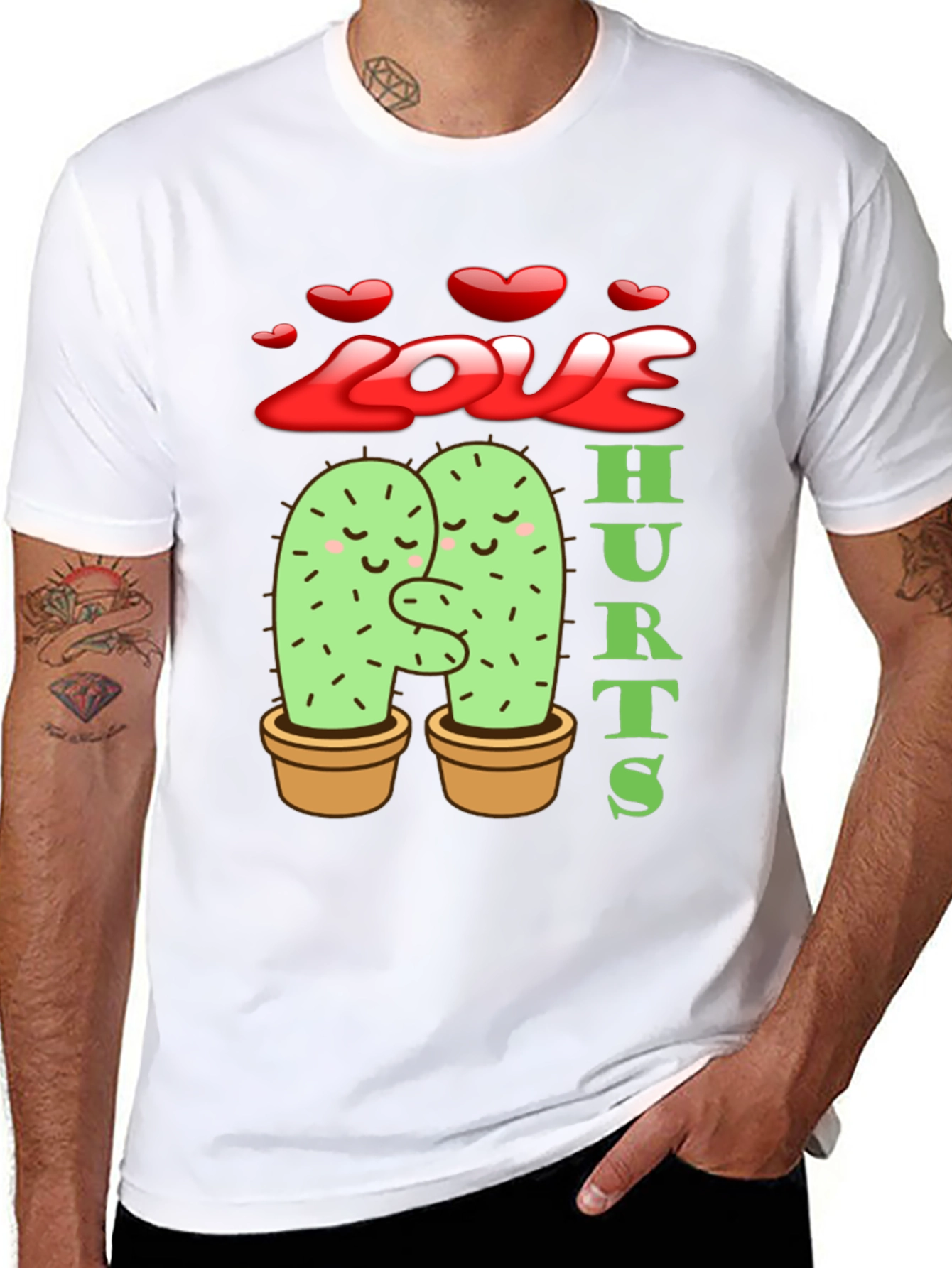 Love Hurts Cactus Graphic T-Shirt