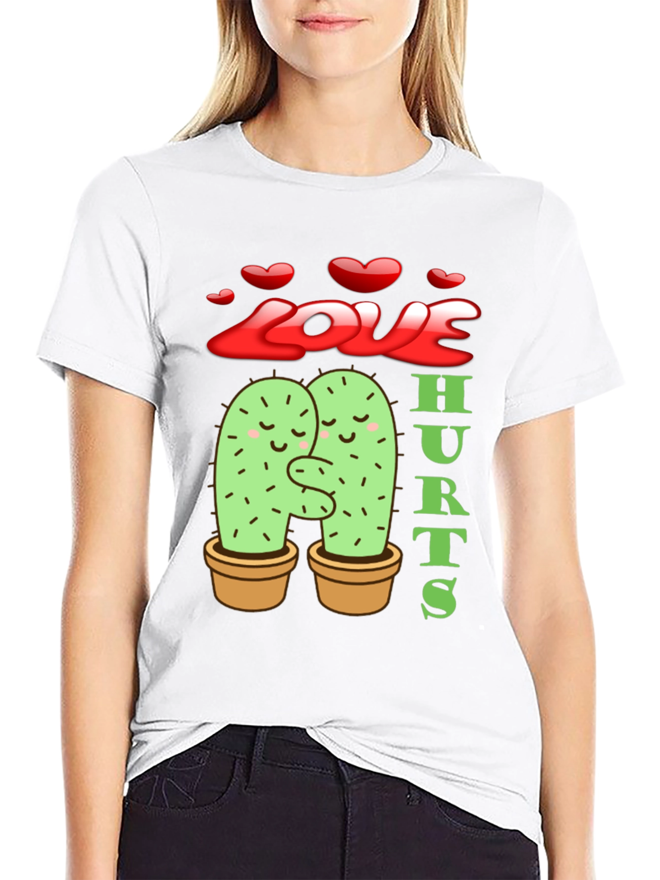 Love Hurts Cactus Graphic T-Shirt