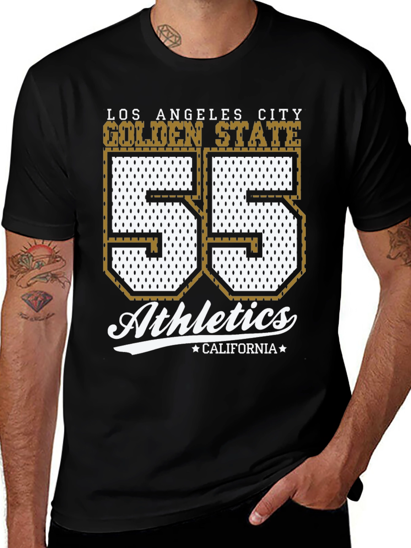 Golden State Athletics Tee - Number 55 Black T-Shirt