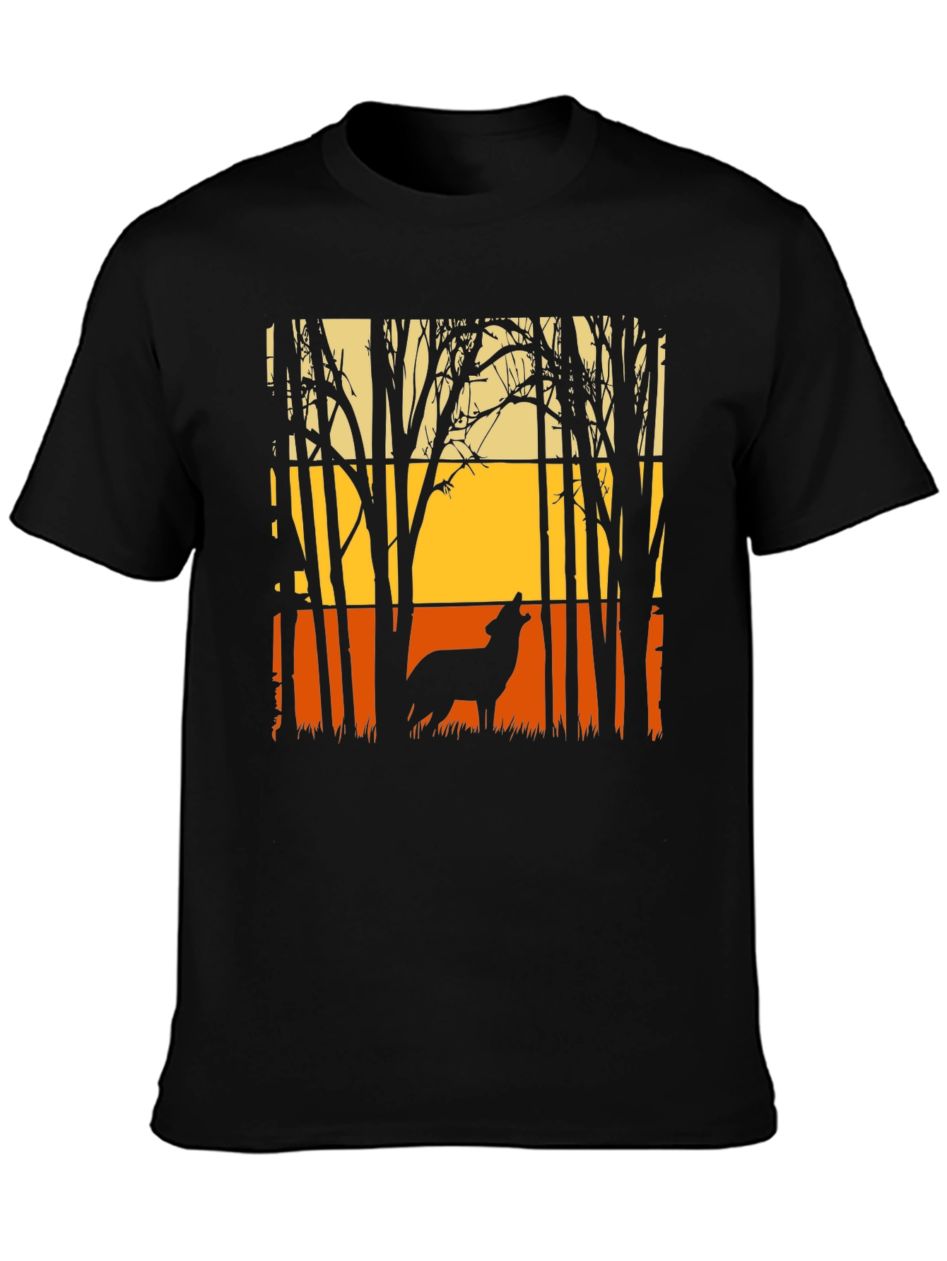 Wolf Silhouette T-Shirt - Nature Inspired Graphic Tee