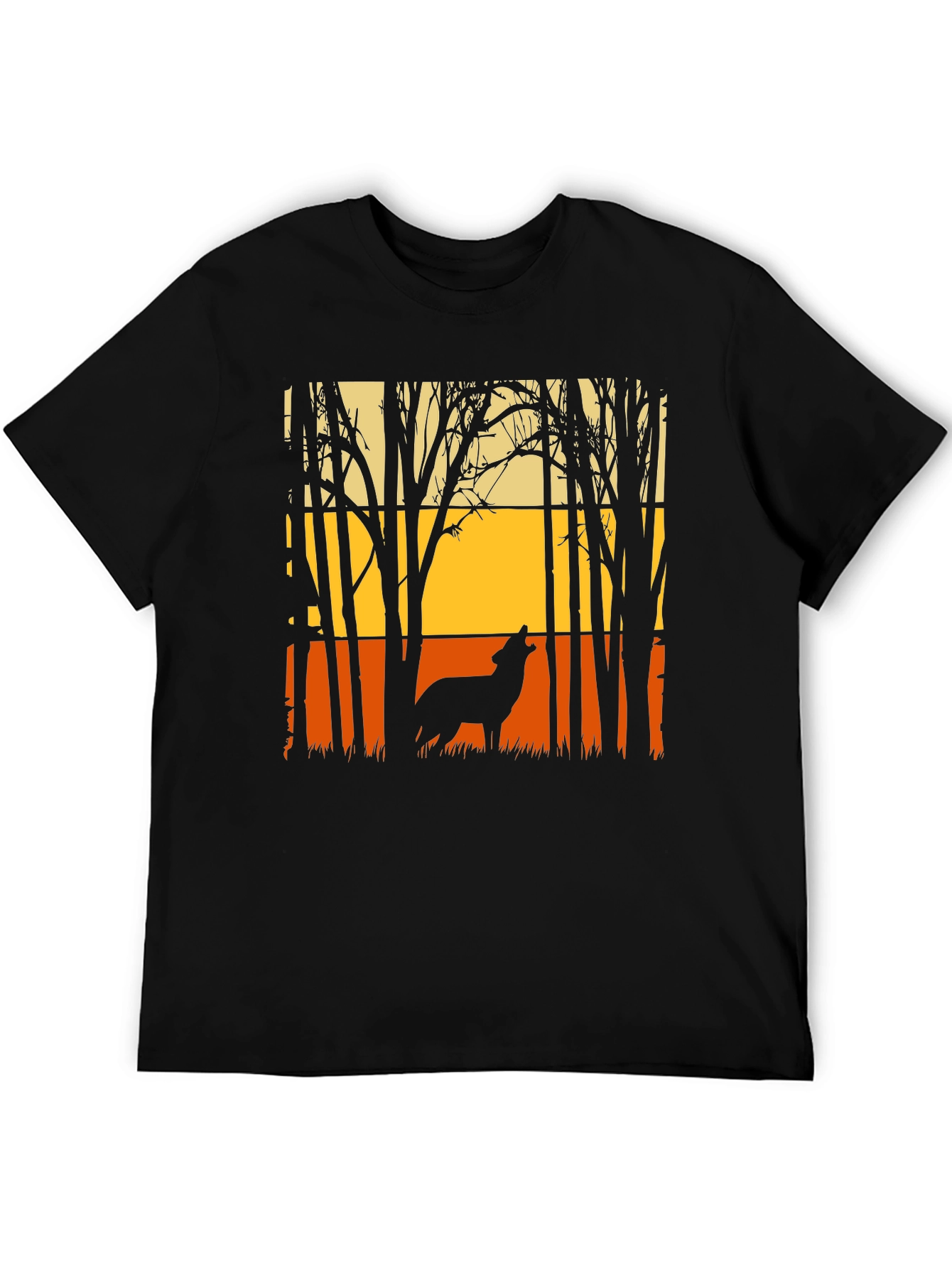 Wolf Silhouette T-Shirt - Nature Inspired Graphic Tee