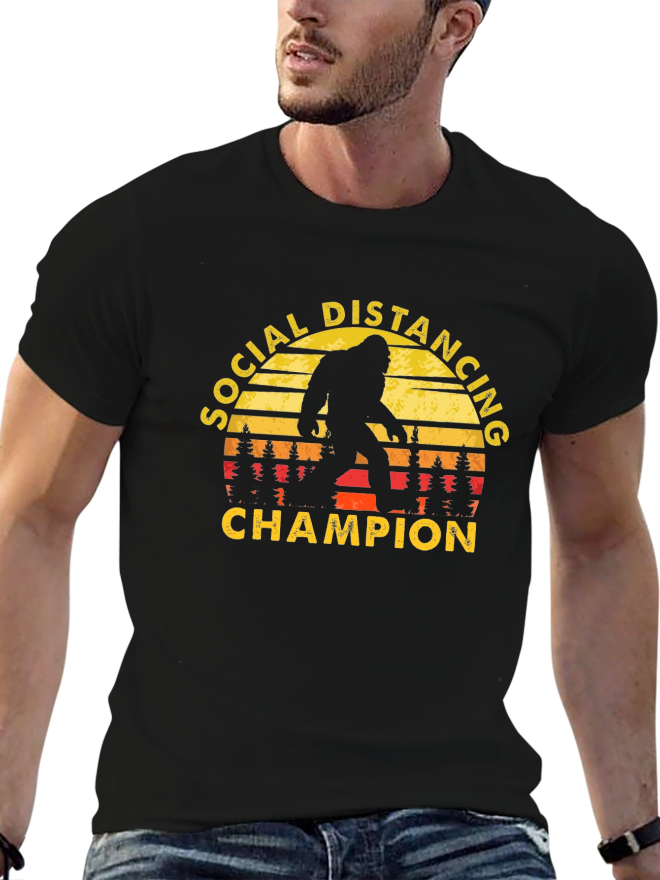 Social Distancing Champion Bigfoot T-Shirt