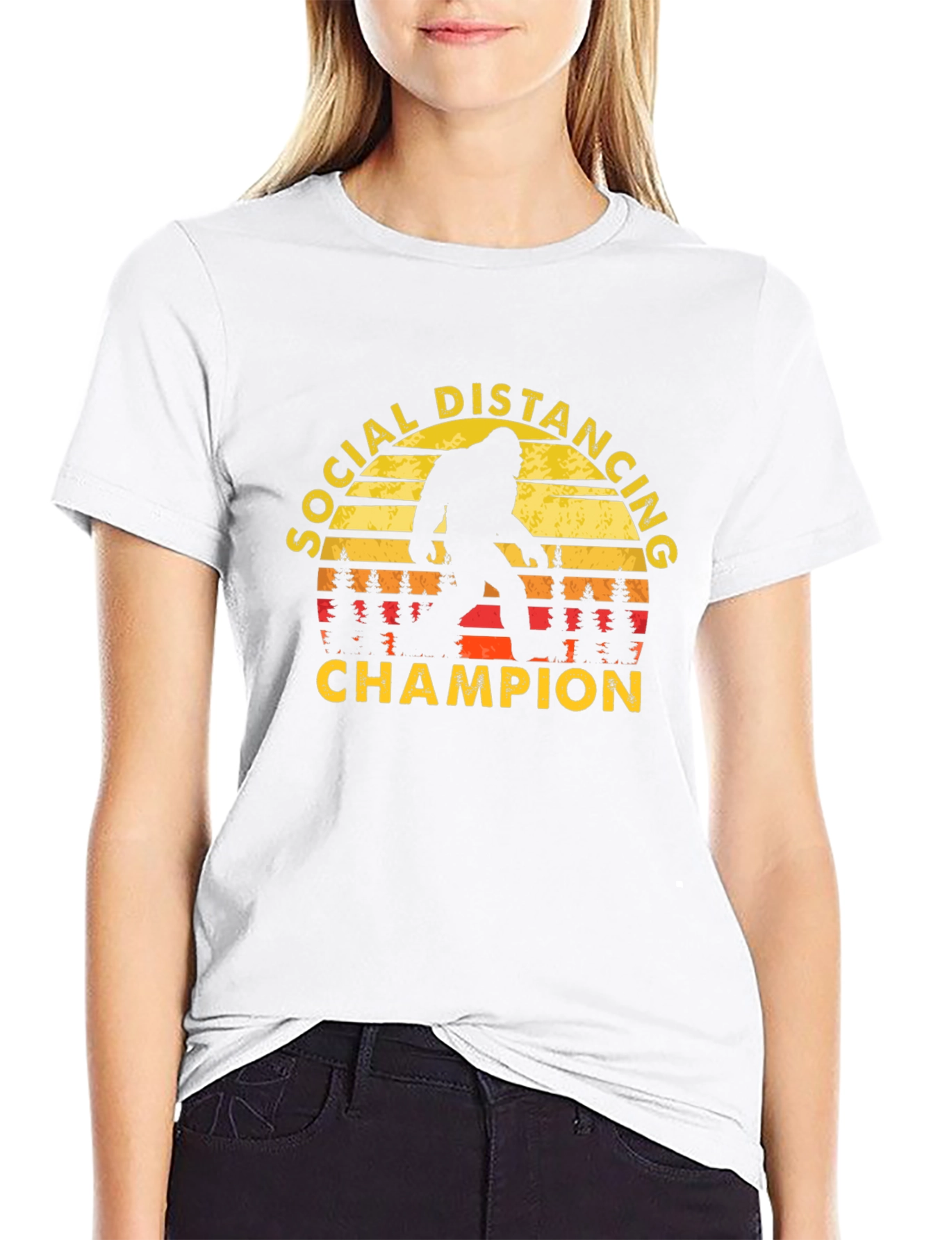 Social Distancing Champion Bigfoot T-Shirt