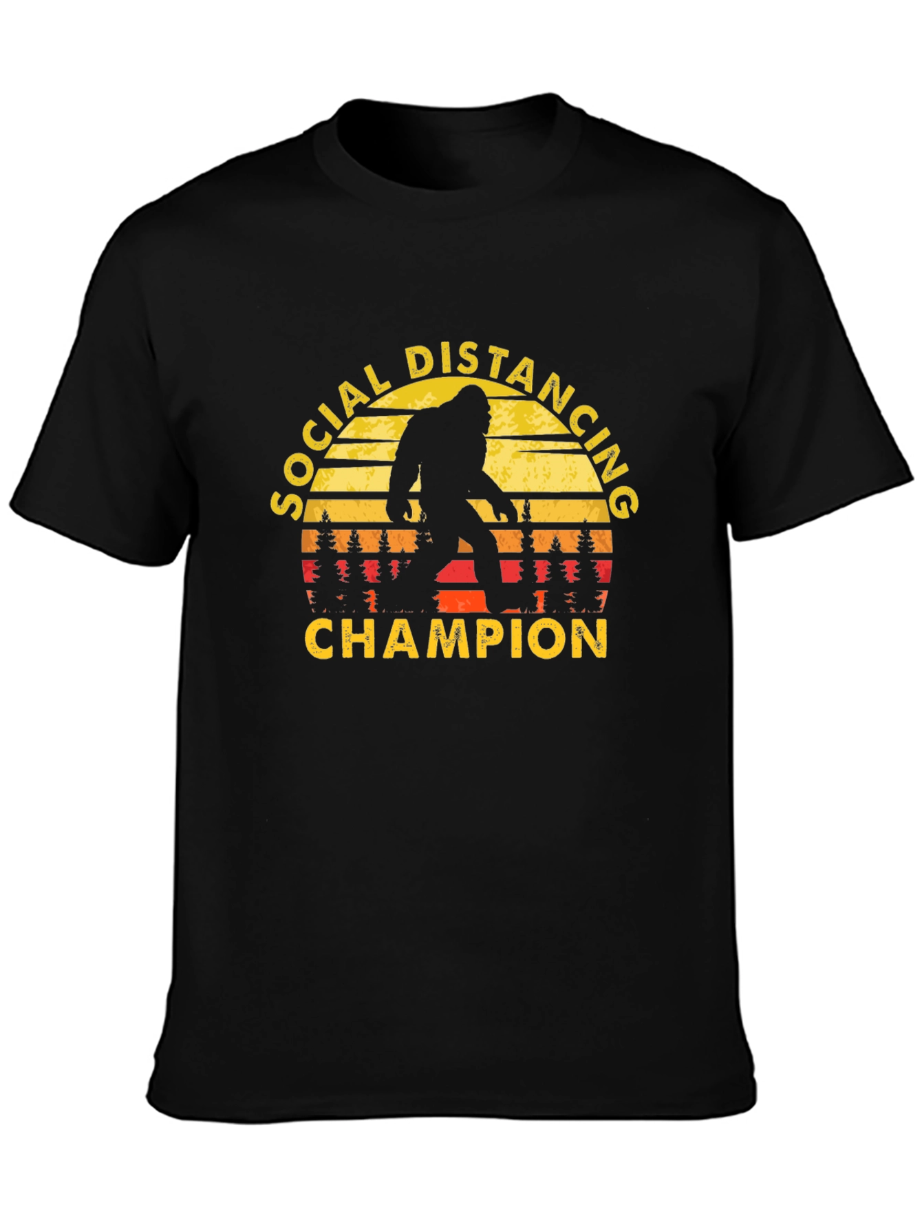 Social Distancing Champion Bigfoot T-Shirt