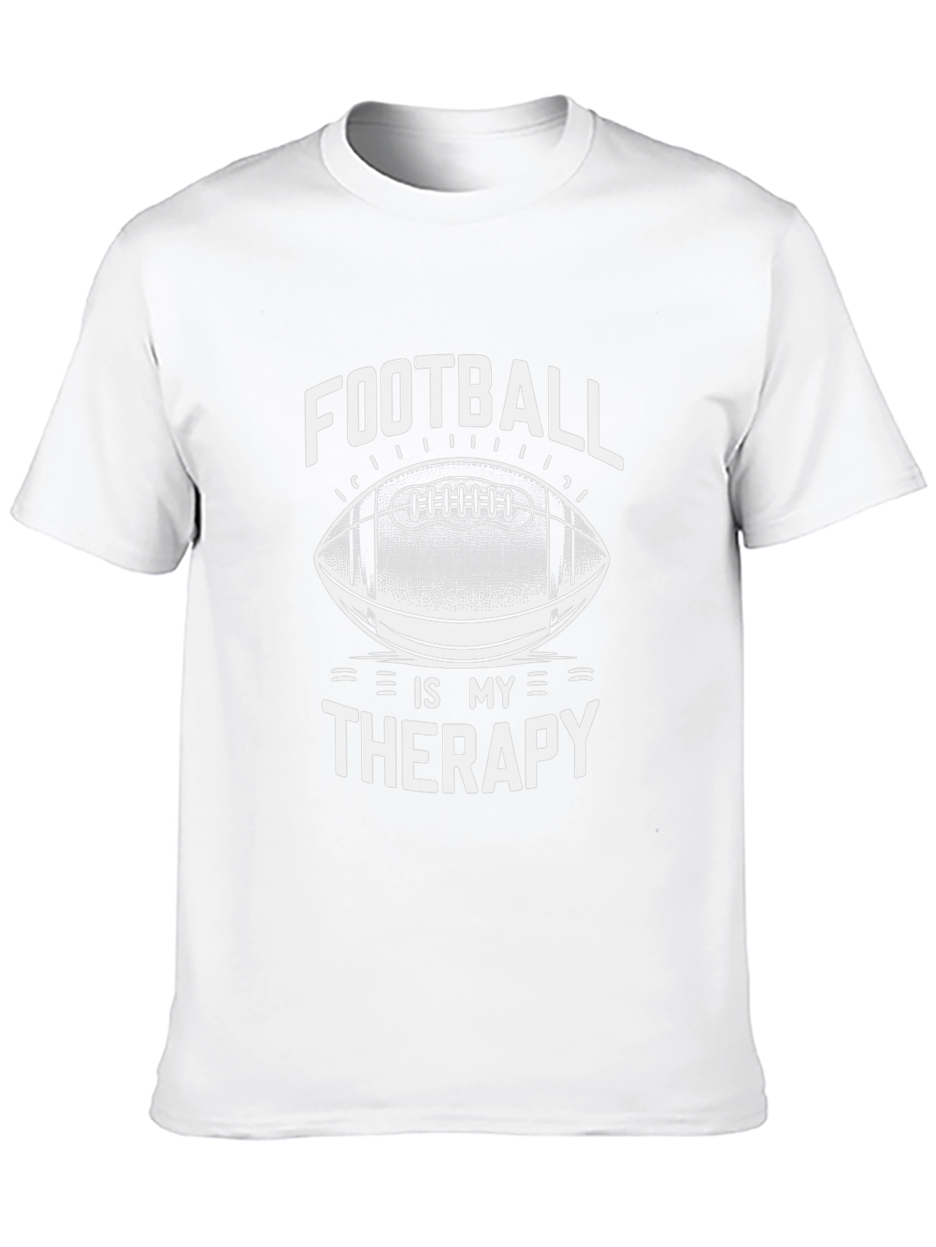 Football is My Therapy Black Graphic T-Shirt