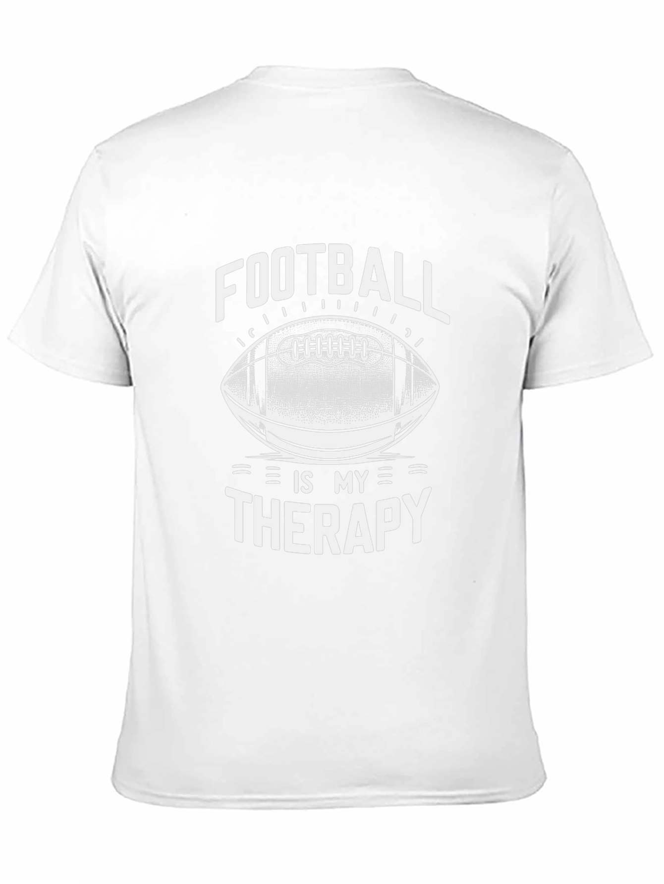 Football is My Therapy Black Graphic T-Shirt