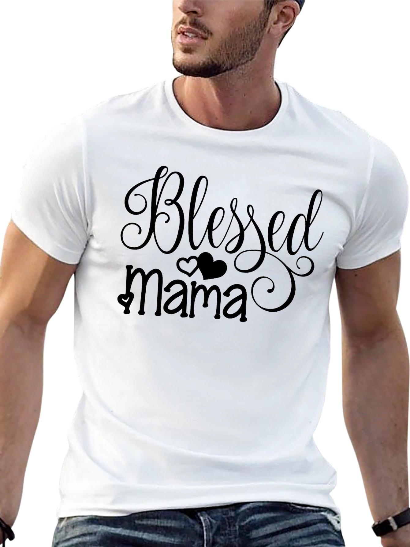 Blessed Mama Graphic T-Shirt - Black