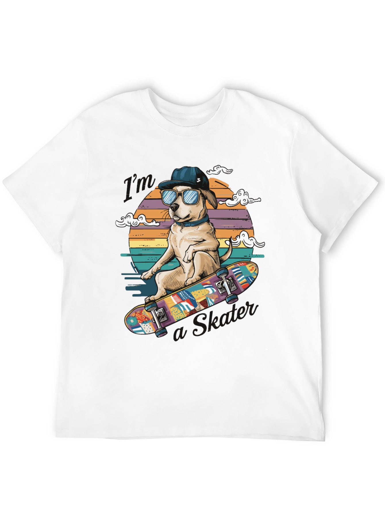 Cool Dog Skateboard T-Shirt - Unique Graphic Tee