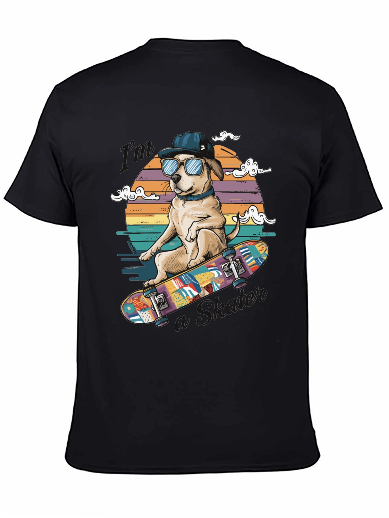 Cool Dog Skateboard T-Shirt - Unique Graphic Tee