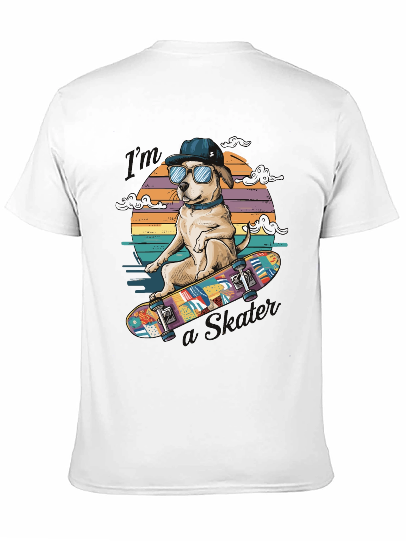 Cool Dog Skateboard T-Shirt - Unique Graphic Tee