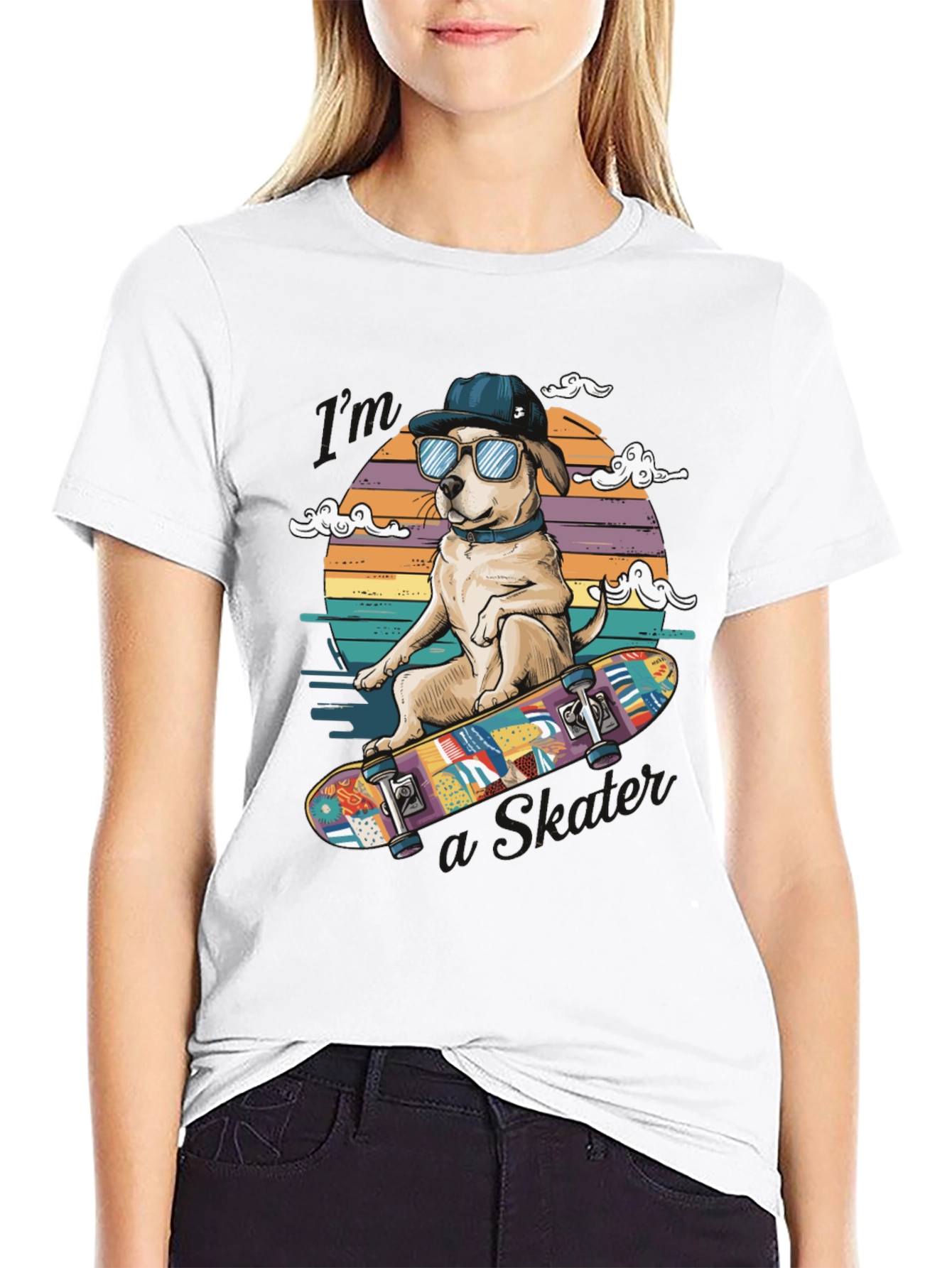 Cool Dog Skateboard T-Shirt - Unique Graphic Tee