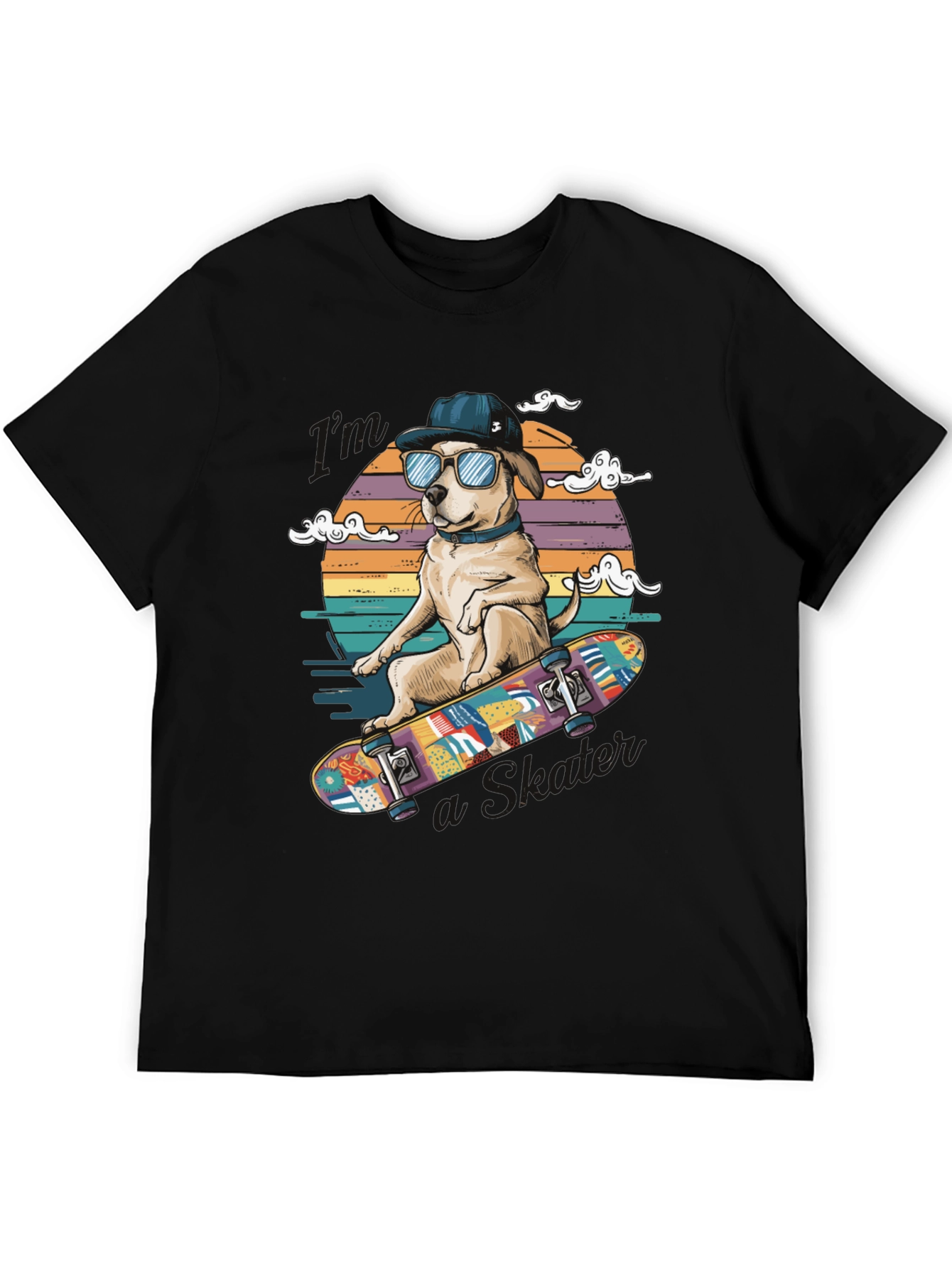 Cool Dog Skateboard T-Shirt - Unique Graphic Tee