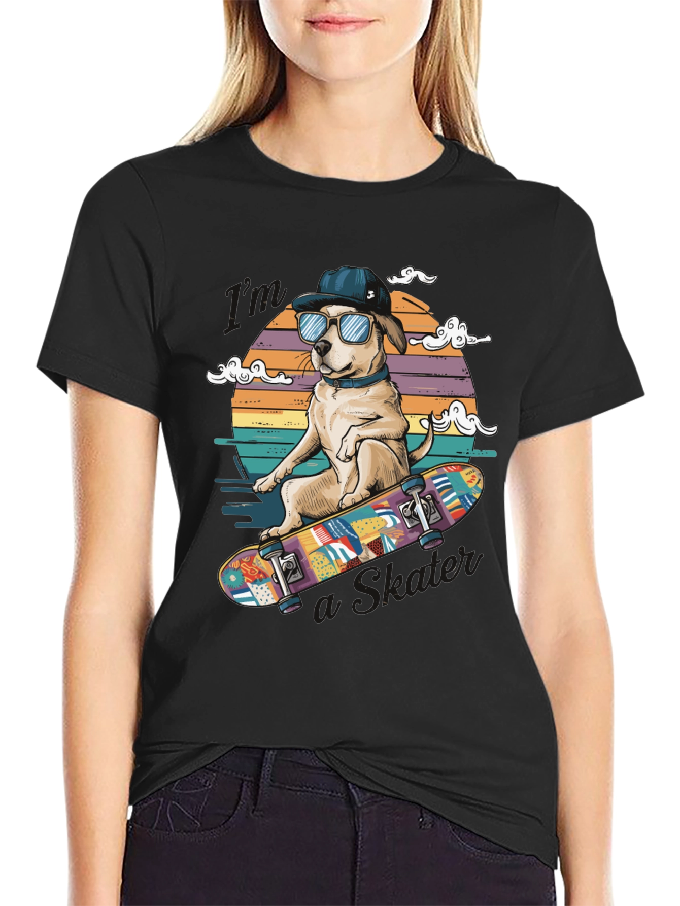 Cool Dog Skateboard T-Shirt - Unique Graphic Tee
