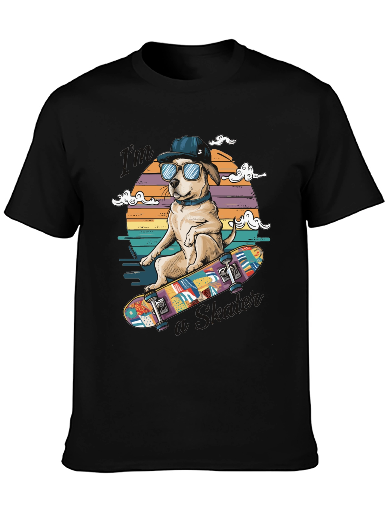 Cool Dog Skateboard T-Shirt - Unique Graphic Tee