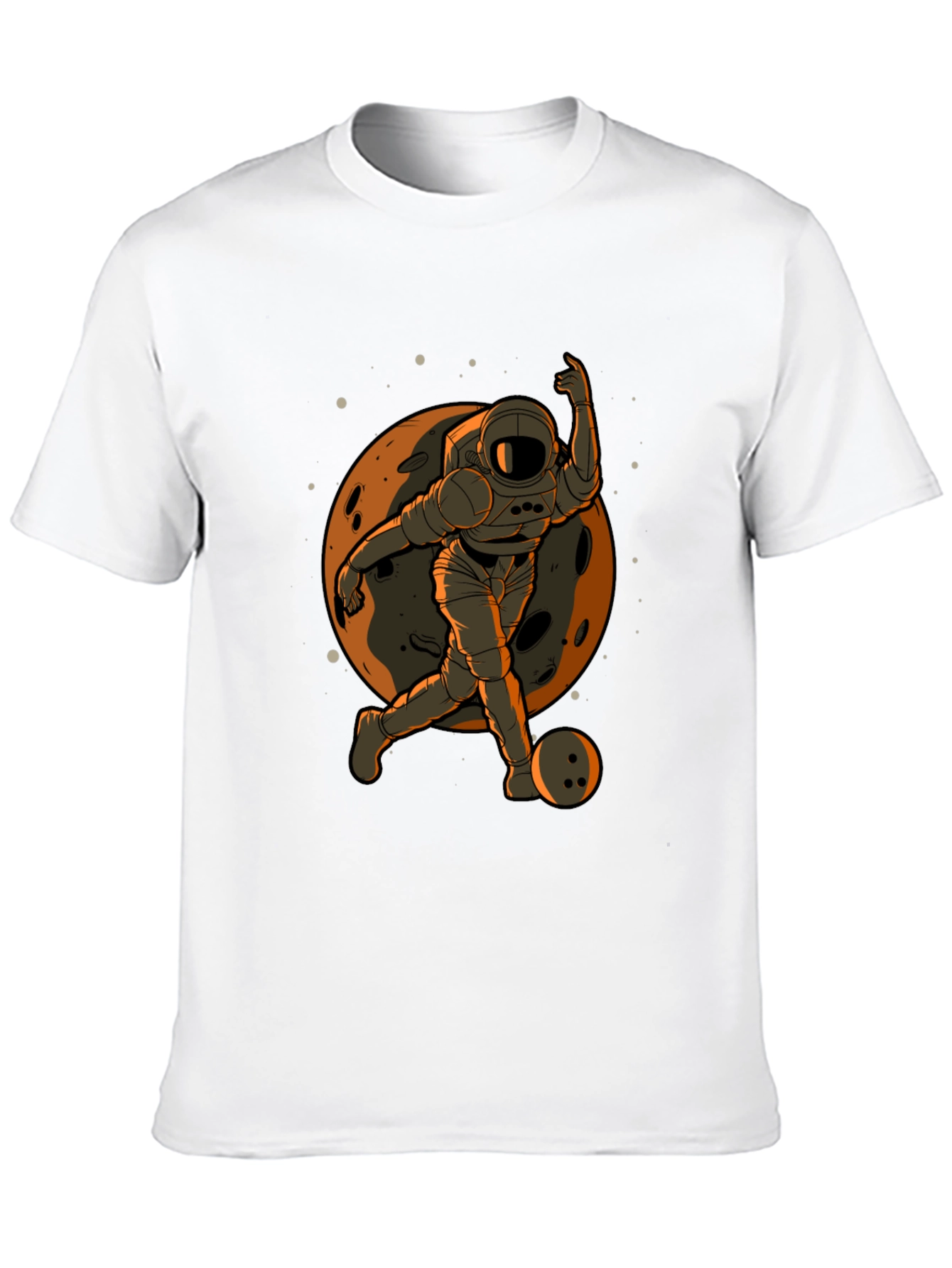 Astronaut Bowling T-Shirt - Space Themed Apparel