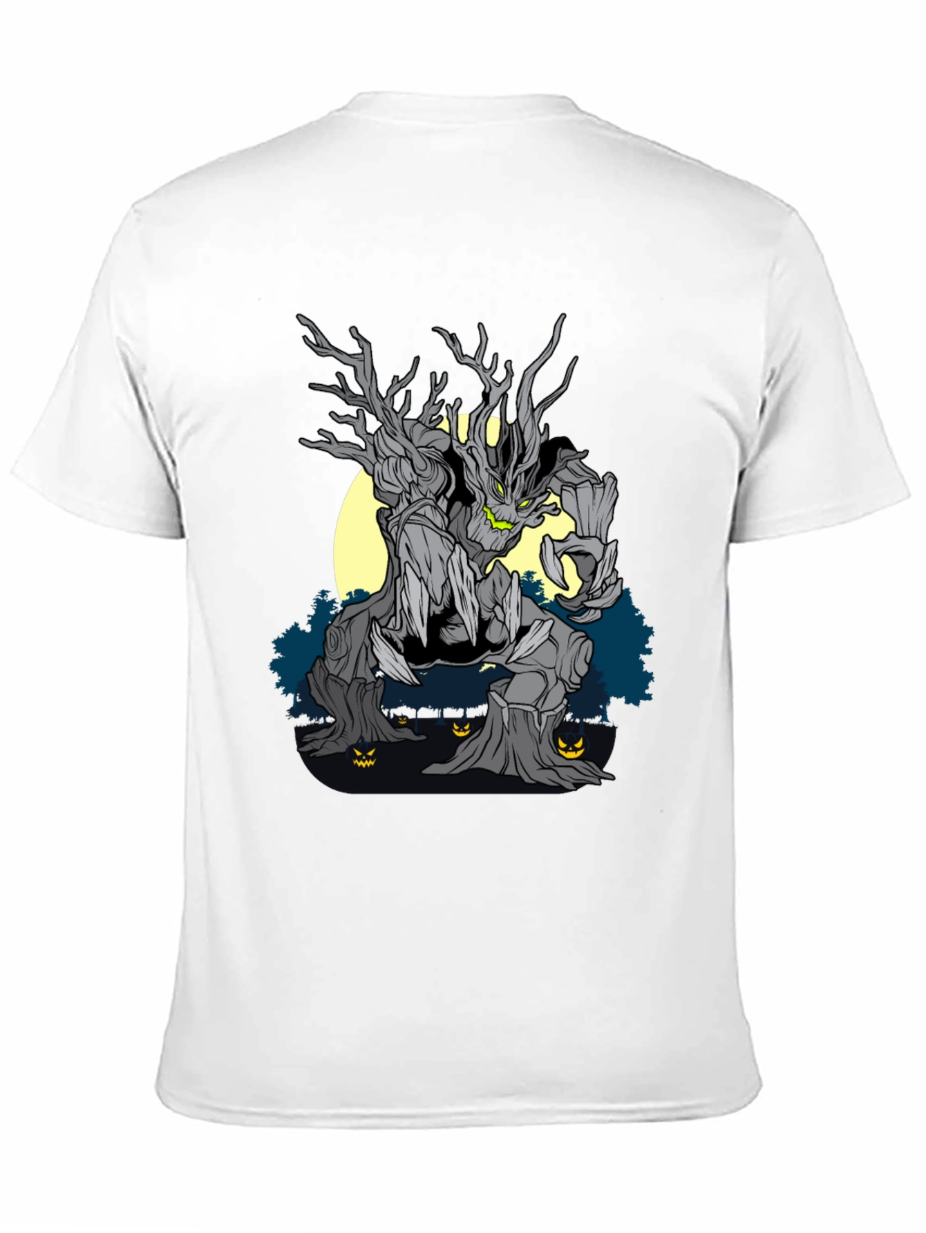 Mens Halloween Tree Monster Graphic Tee