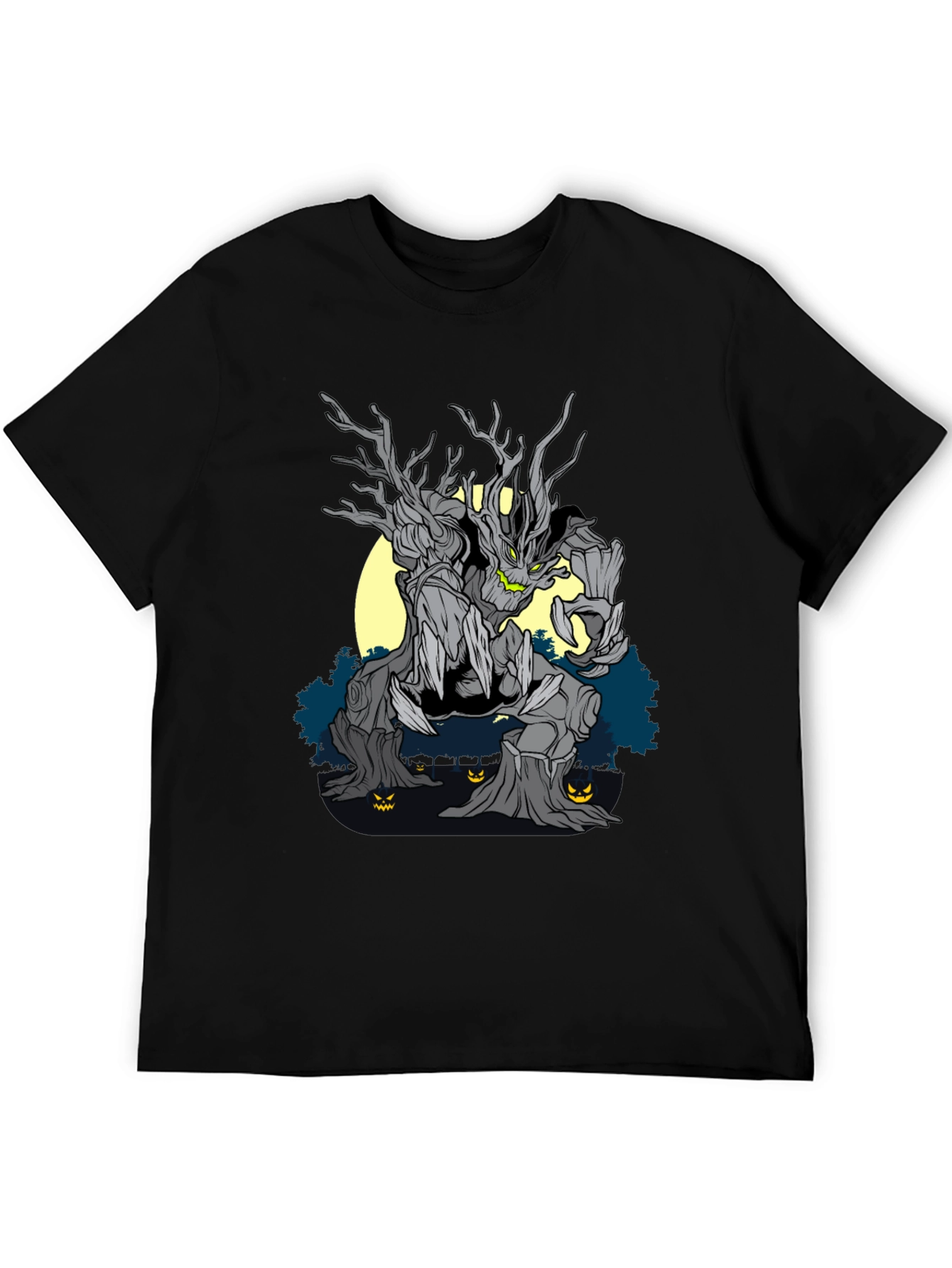 Mens Halloween Tree Monster Graphic Tee