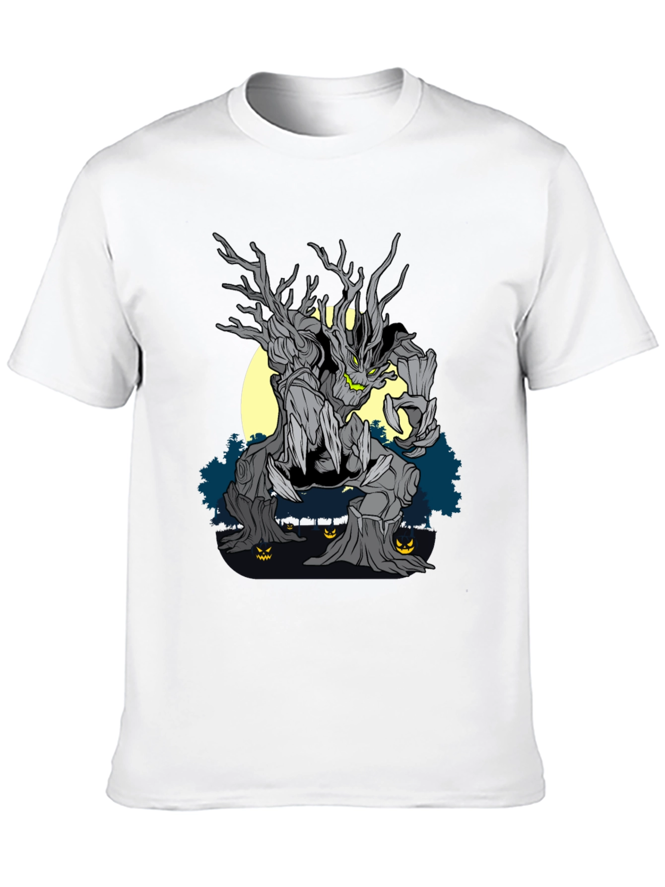 Mens Halloween Tree Monster Graphic Tee