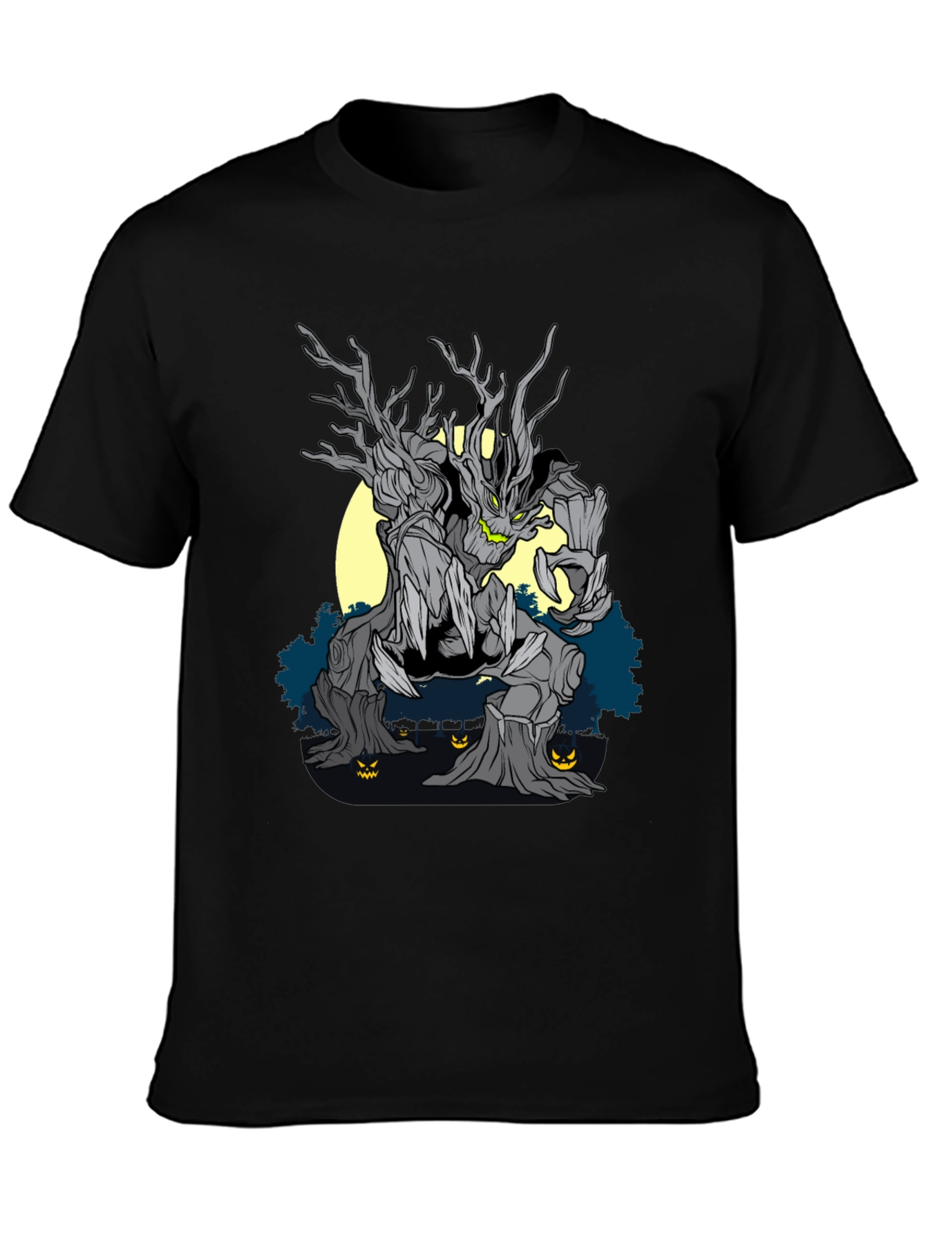 Mens Halloween Tree Monster Graphic Tee