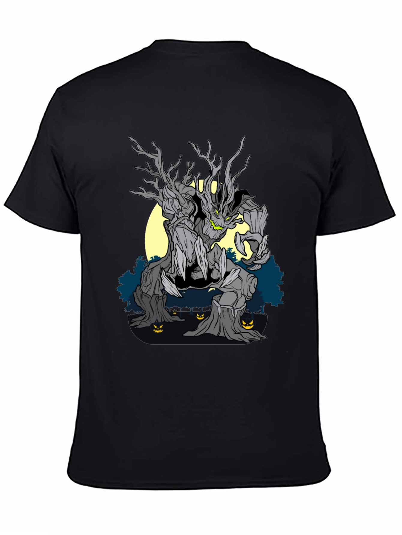 Mens Halloween Tree Monster Graphic Tee