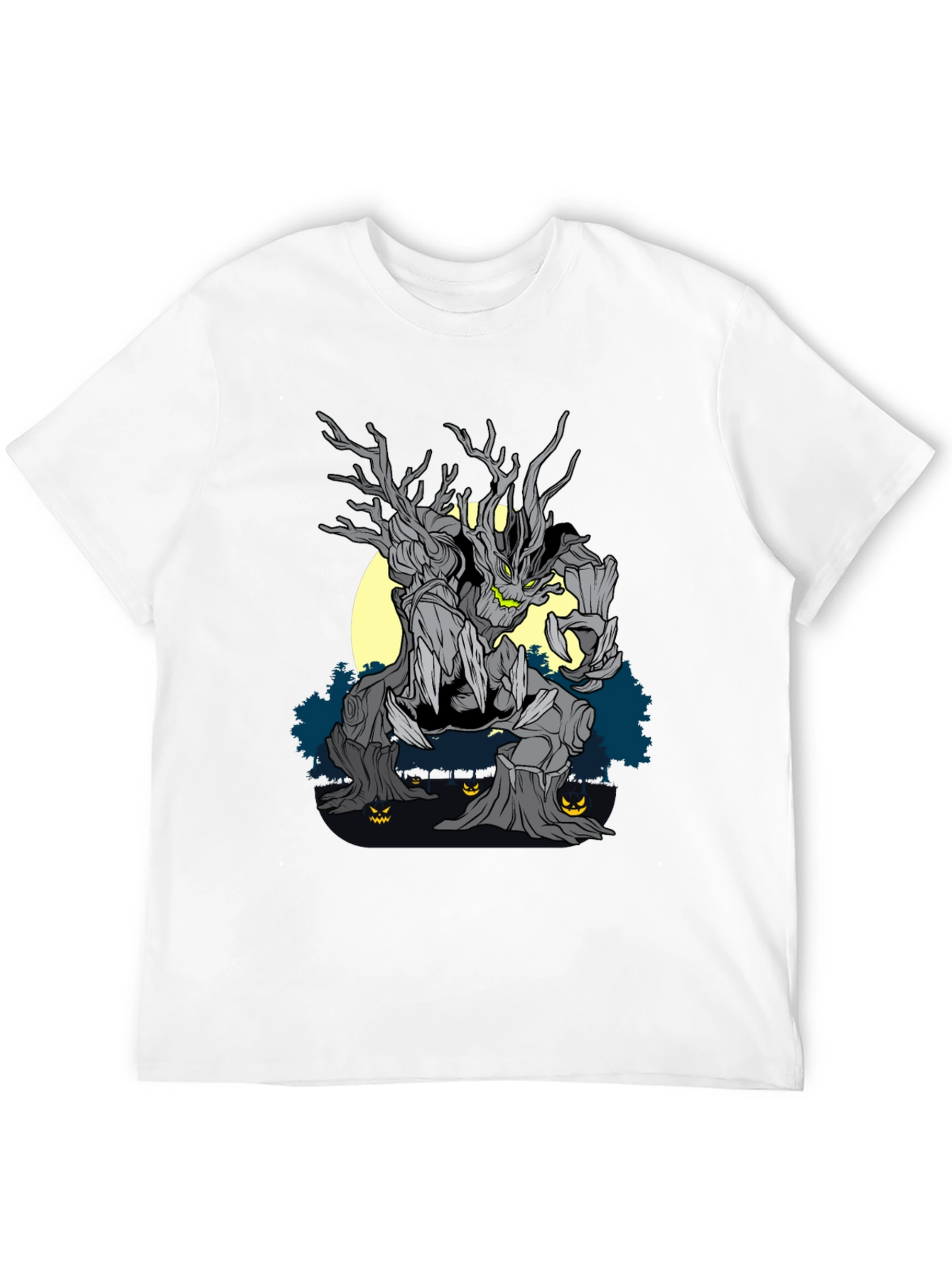 Mens Halloween Tree Monster Graphic Tee