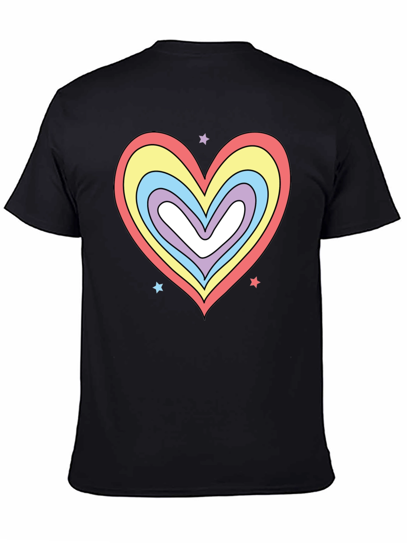 Rainbow Heart Graphic Tee - Stylish Casual Shirt