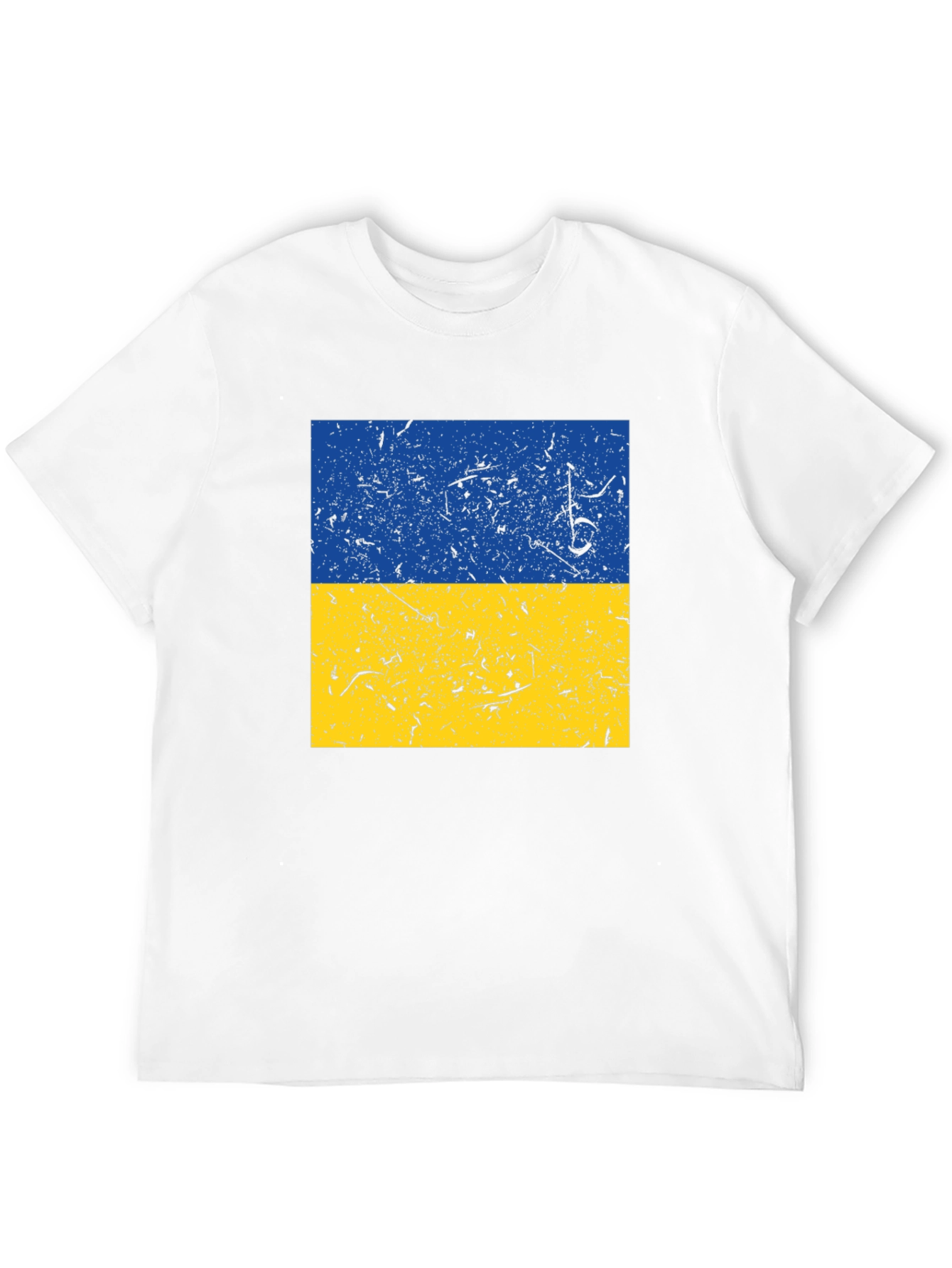 Ukraine Flag T-Shirt Distressed Design Soft Cotton Tee