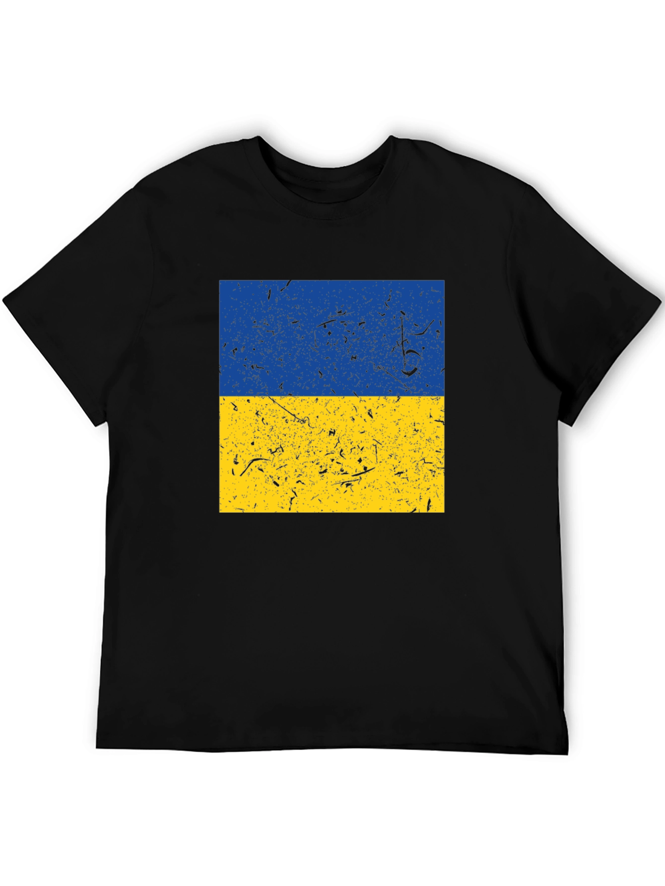 Ukraine Flag T-Shirt Distressed Design Soft Cotton Tee