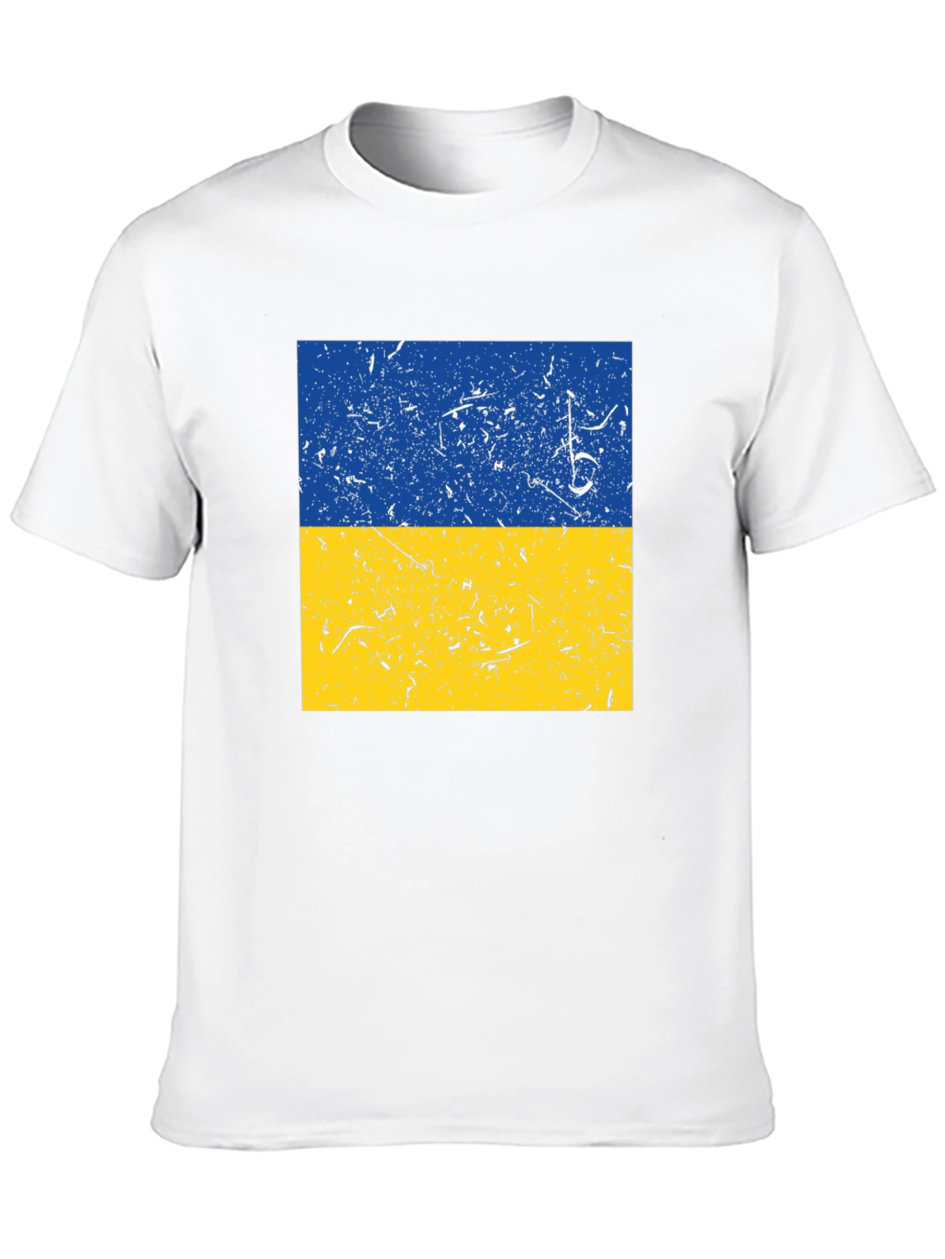 Ukraine Flag T-Shirt Distressed Design Soft Cotton Tee