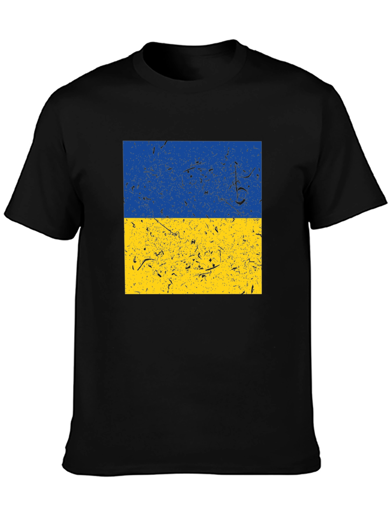 Ukraine Flag T-Shirt Distressed Design Soft Cotton Tee